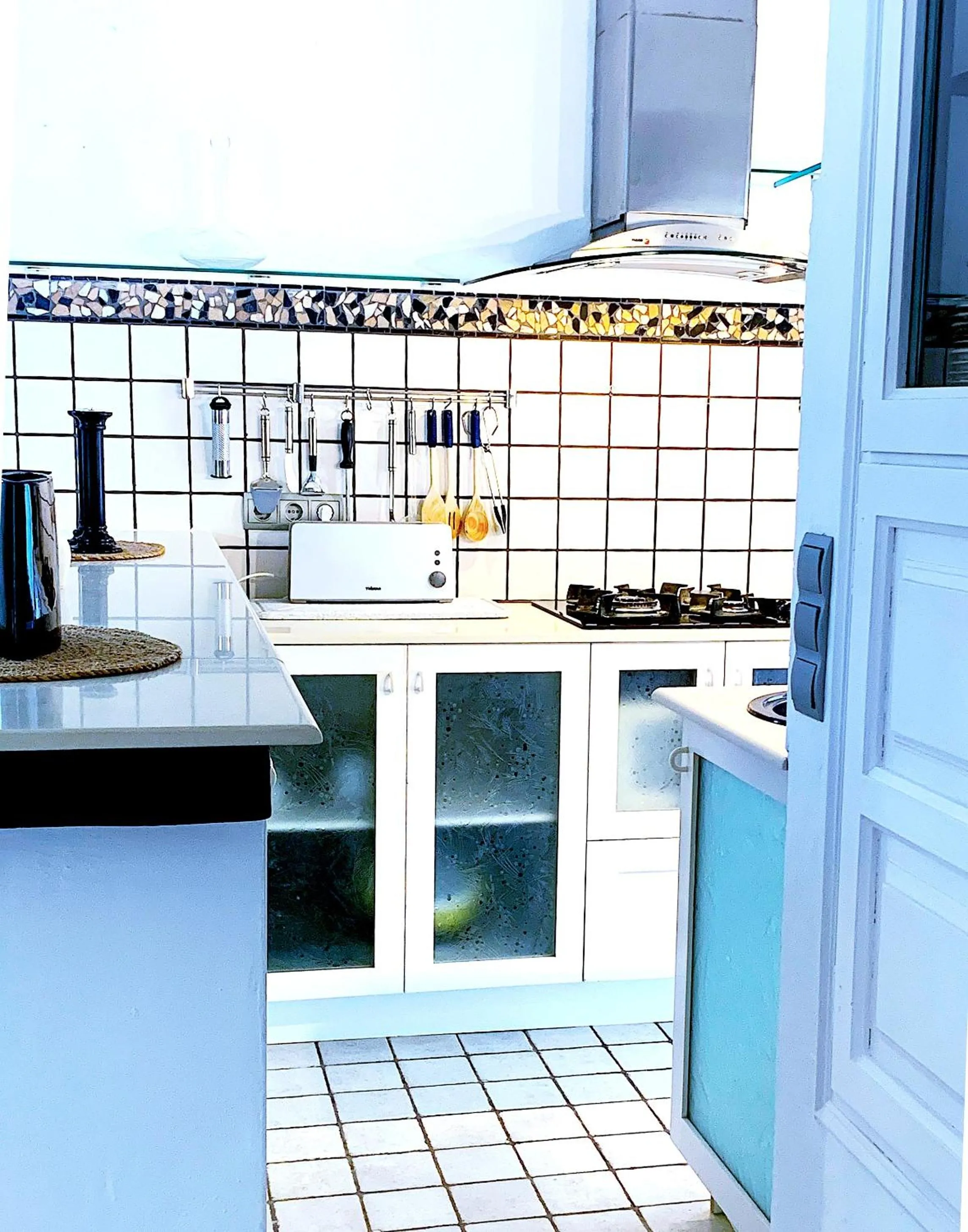 Kitchen or kitchenette in Bungalows Sa Sargantana