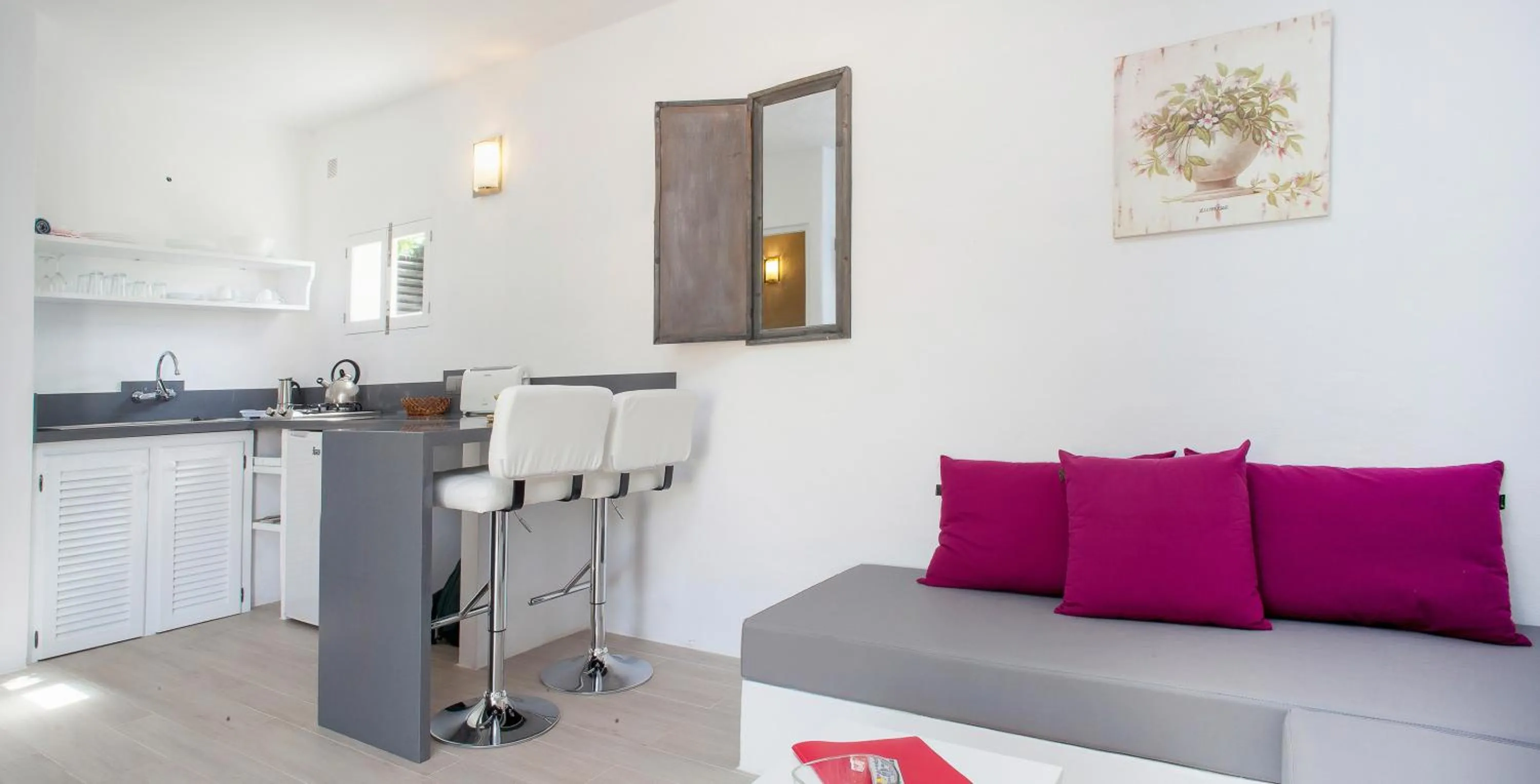 Kitchen or kitchenette in Bungalows Sa Sargantana
