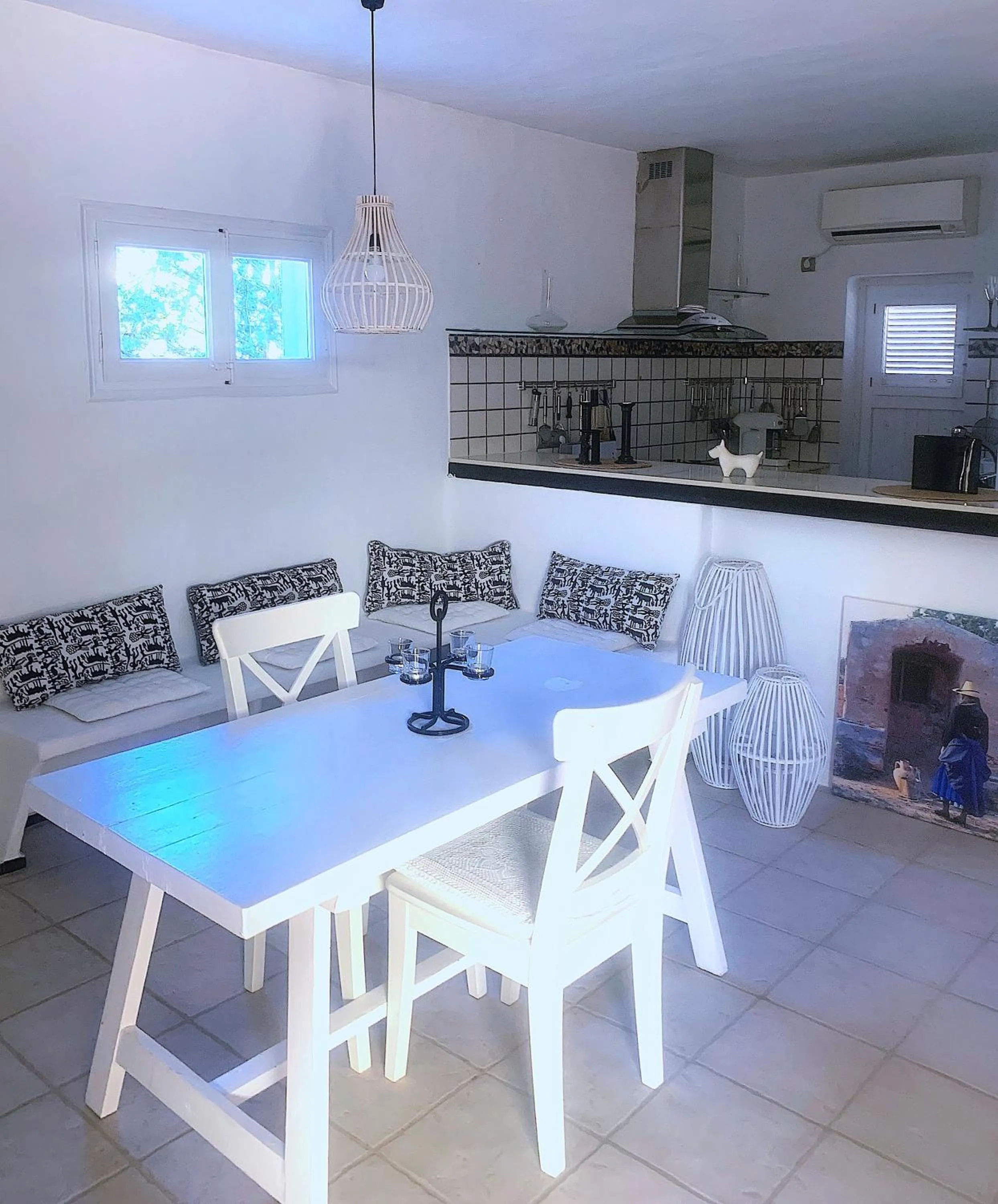 Kitchen or kitchenette in Bungalows Sa Sargantana