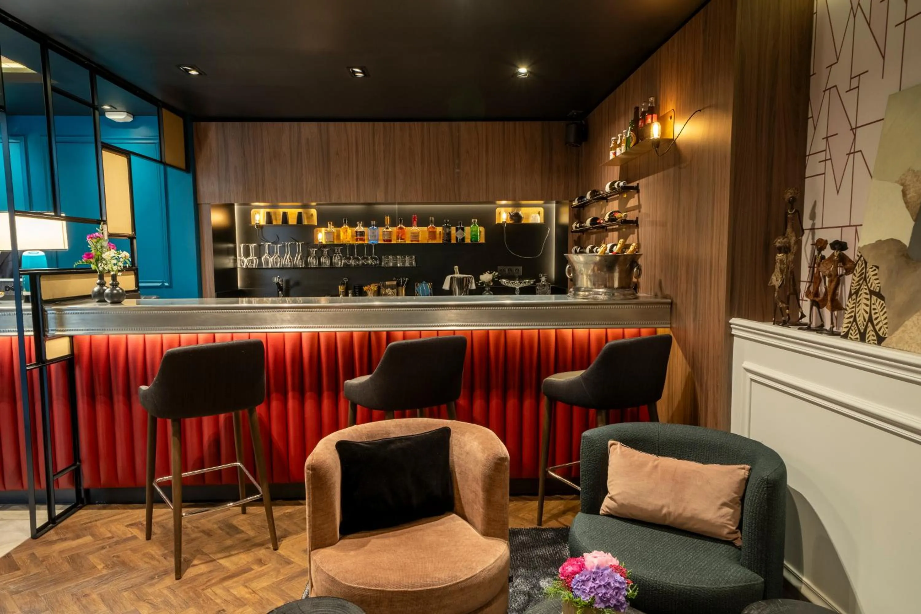 Lounge or bar in Hotel Villa Nicolo - Tour Eiffel