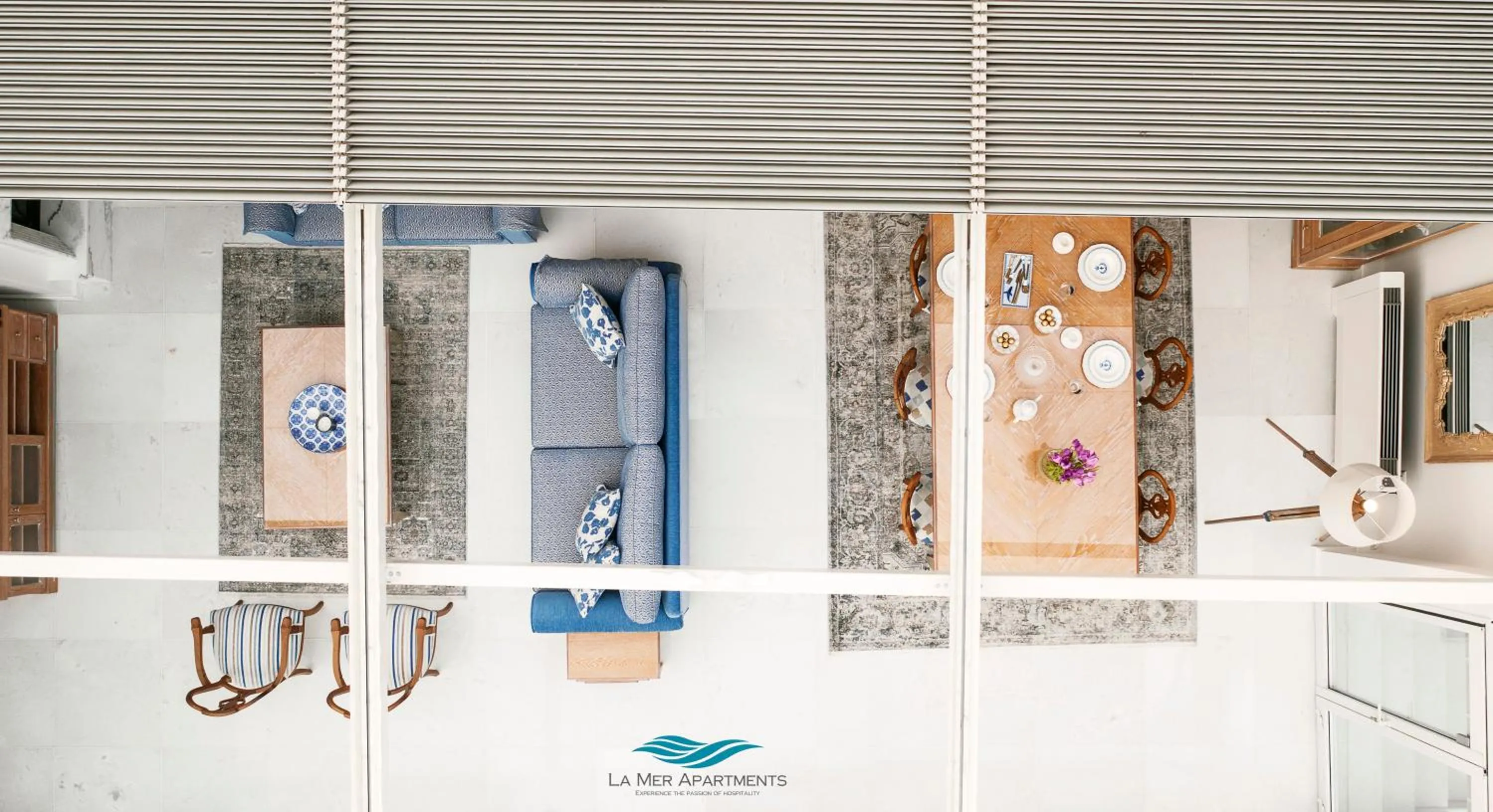 Living room in La Mer Apartments