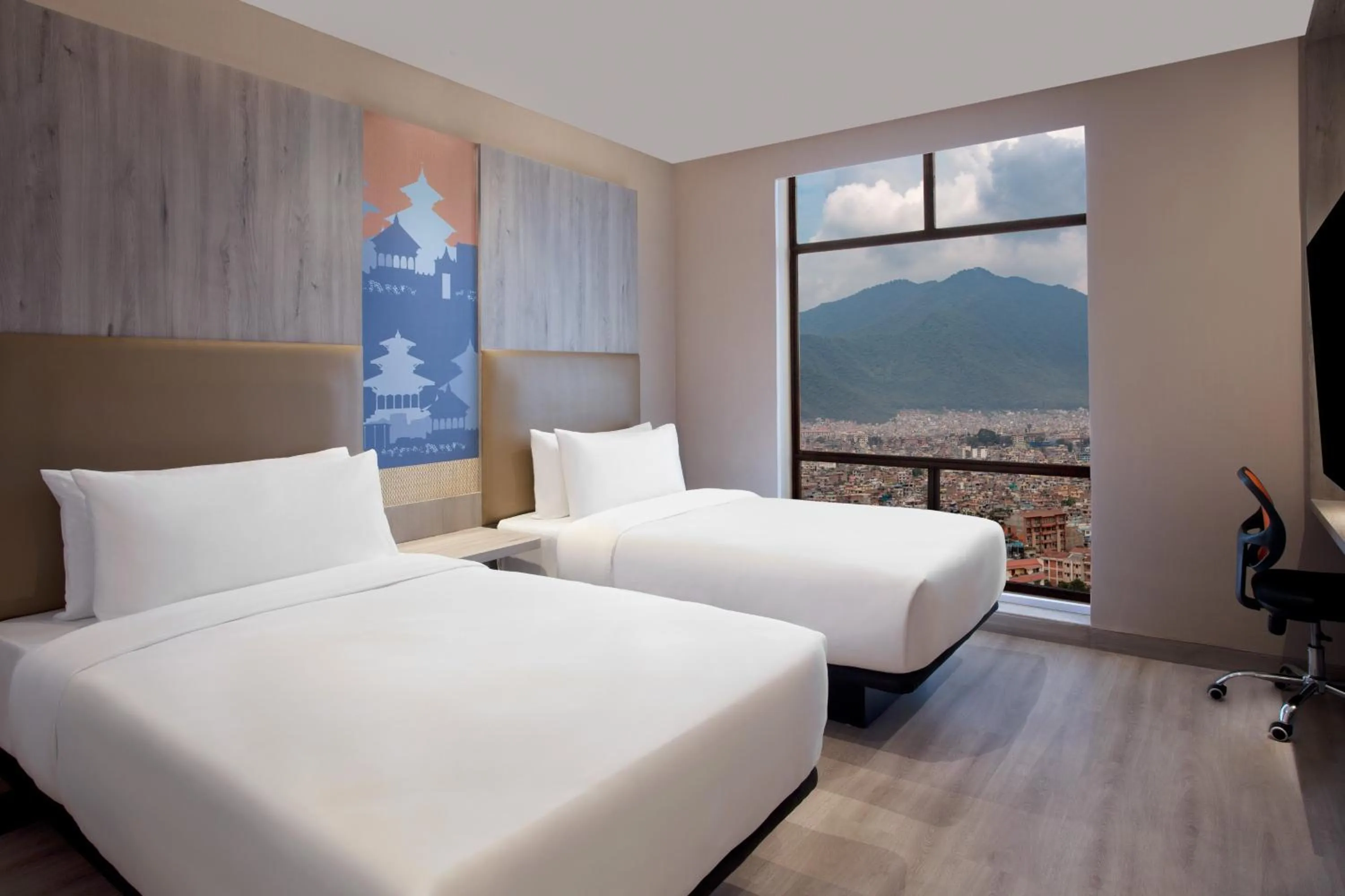 Photo of the whole room, Bed in Aloft Kathmandu Thamel
