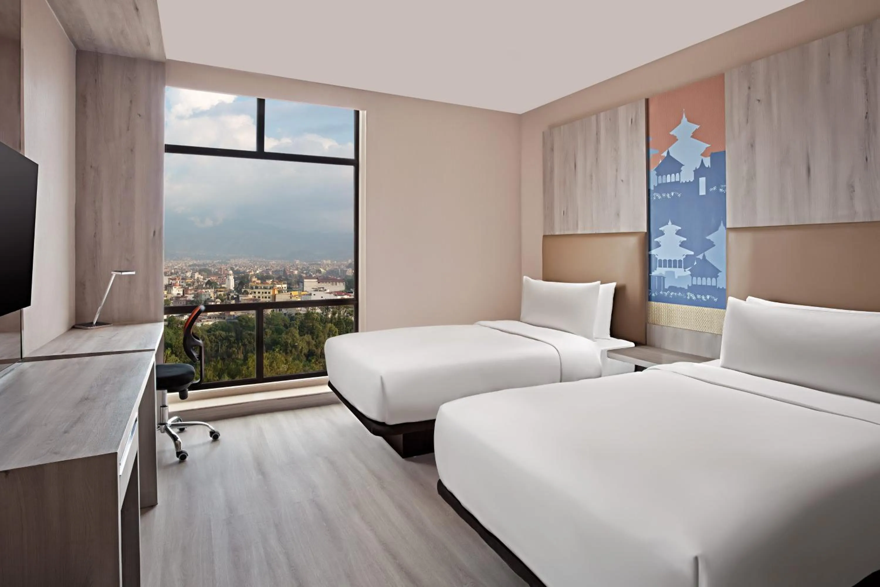 Photo of the whole room, Bed in Aloft Kathmandu Thamel