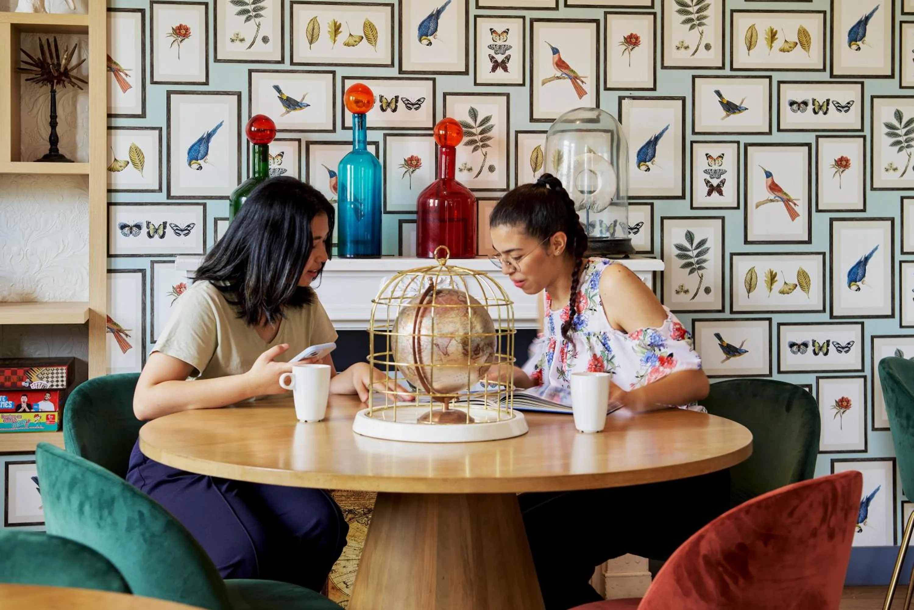 Seating area in Villa Bougainville by Happyculture