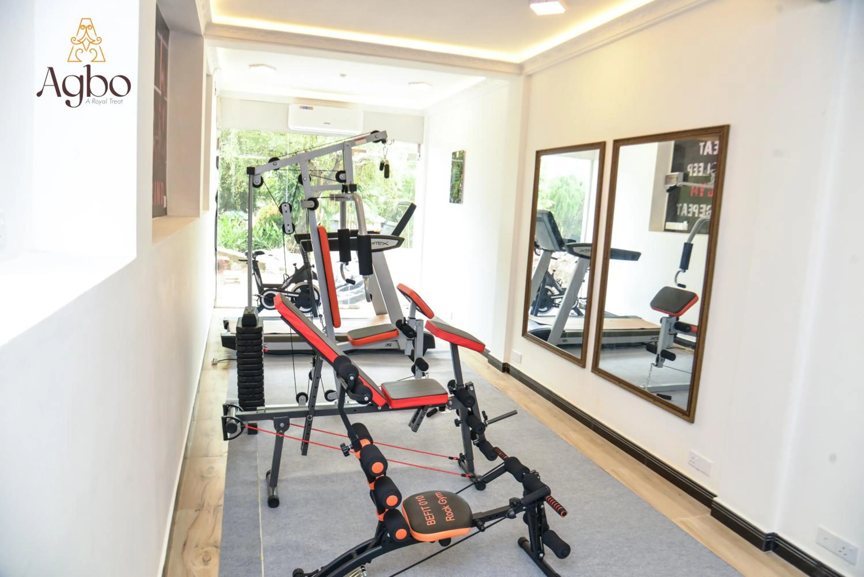 Fitness centre/facilities in Agbo Hotel