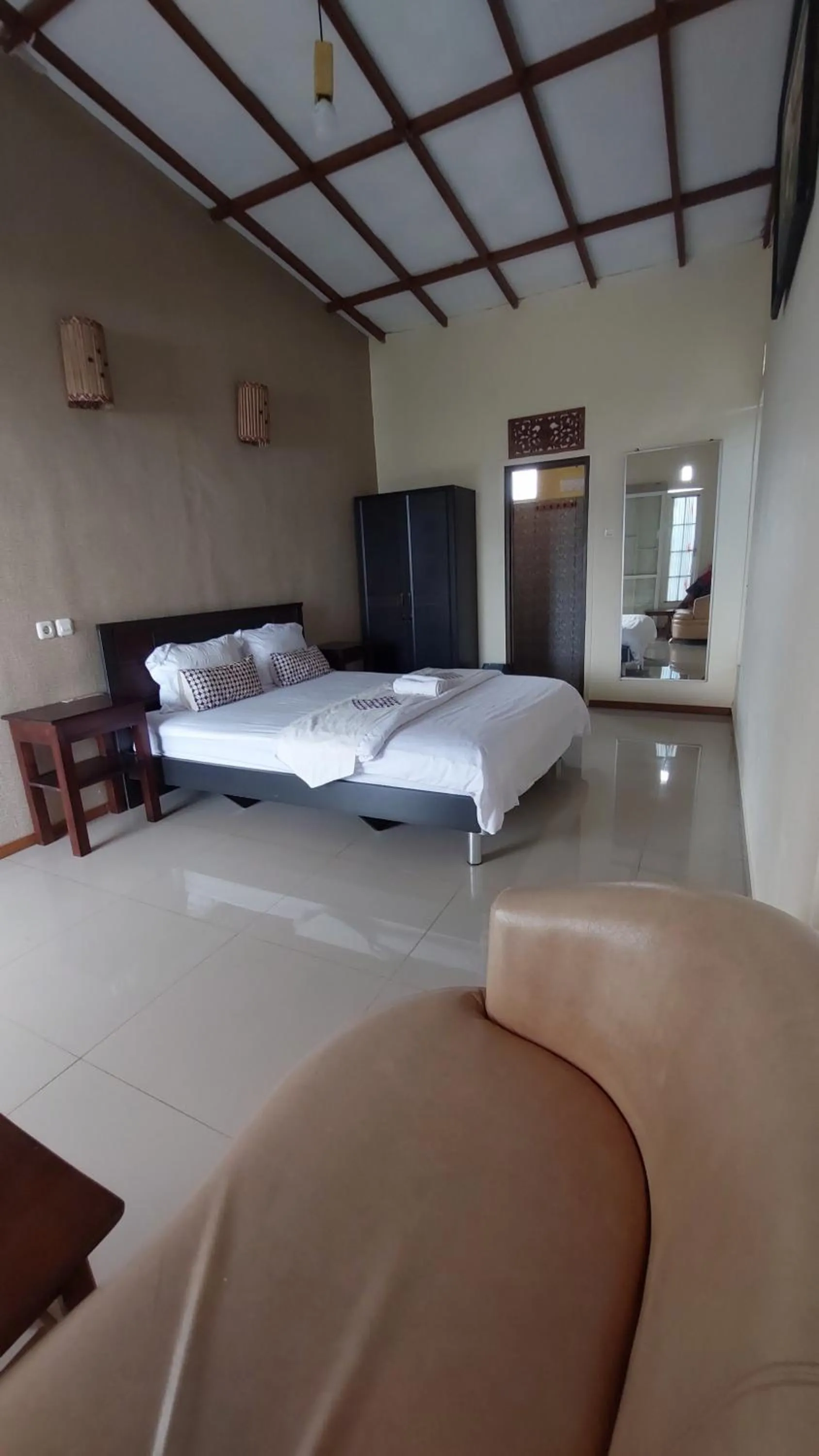Bed in Bliss family cottage Batu