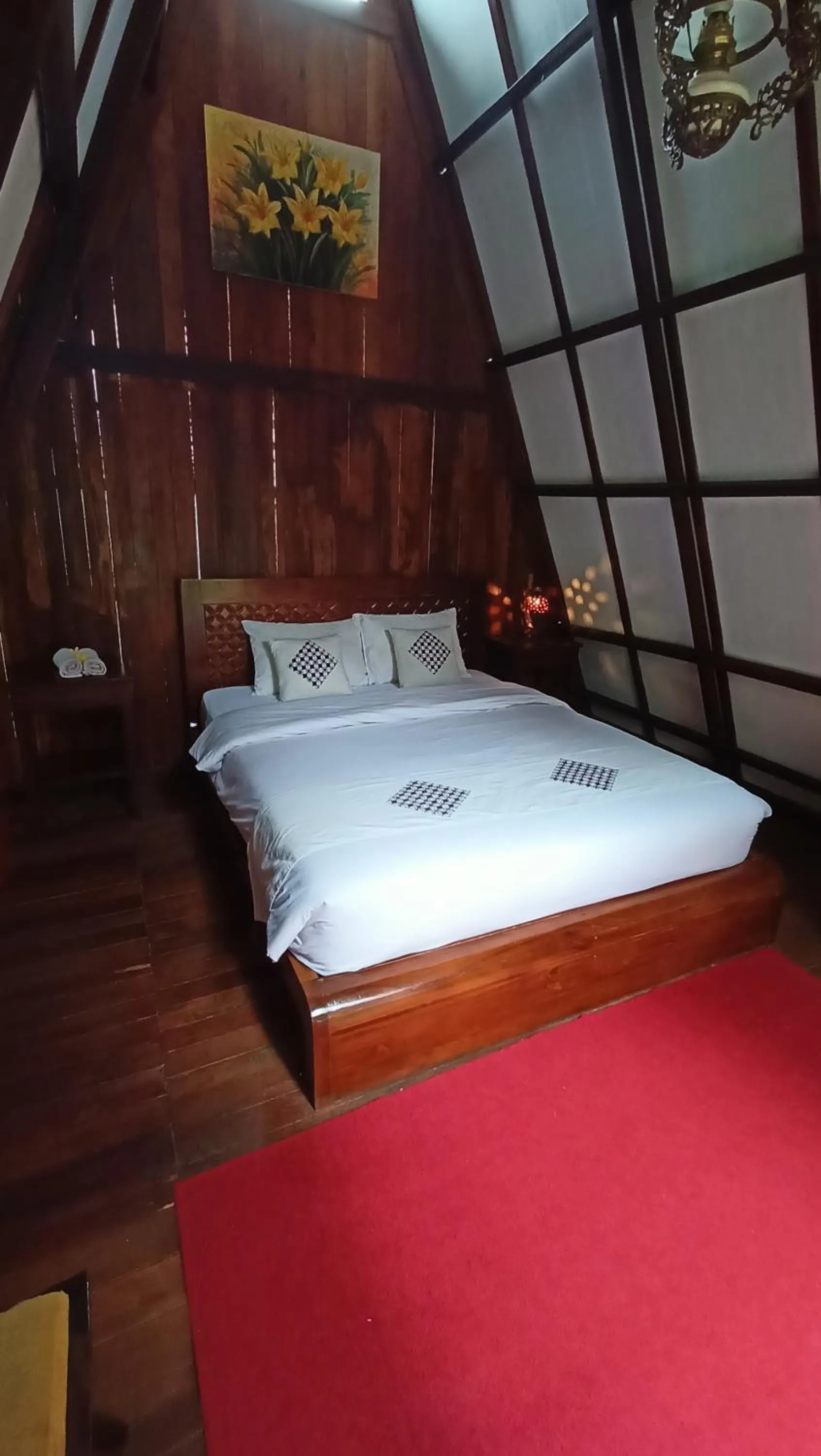 Bed in Bliss family cottage Batu
