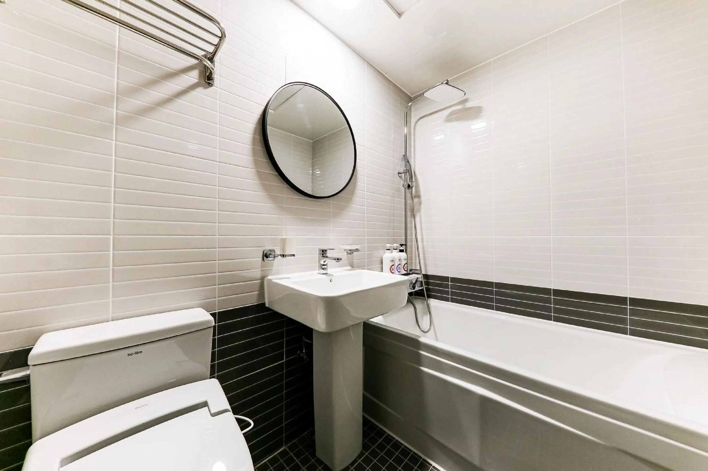 Bathroom in hotel box