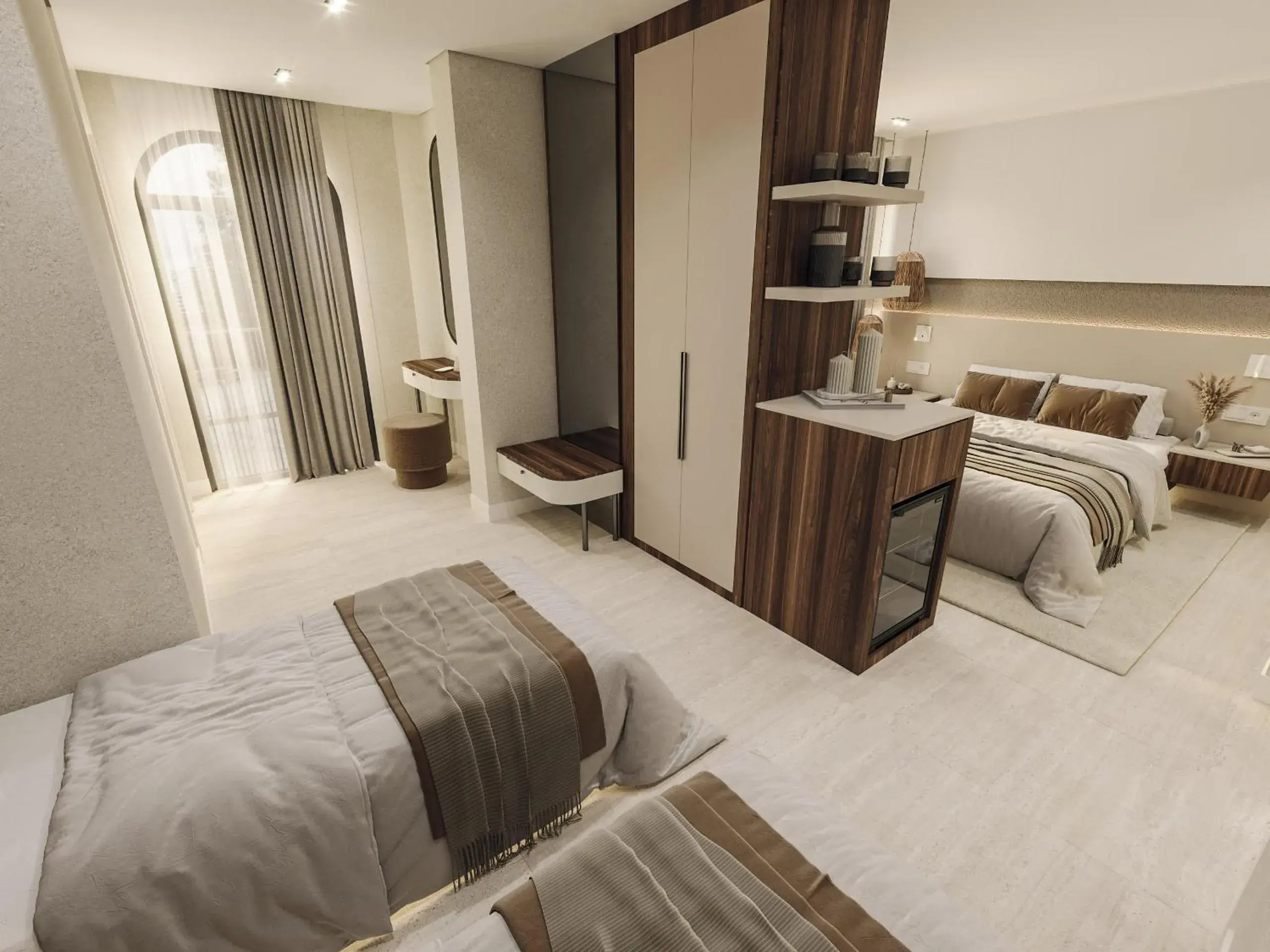 Quadruple Room with Mountain View in Sardunya Otel ARKA BİNA Quadruple Room with Mountain View in Sardunya Otel ARKA BİNA