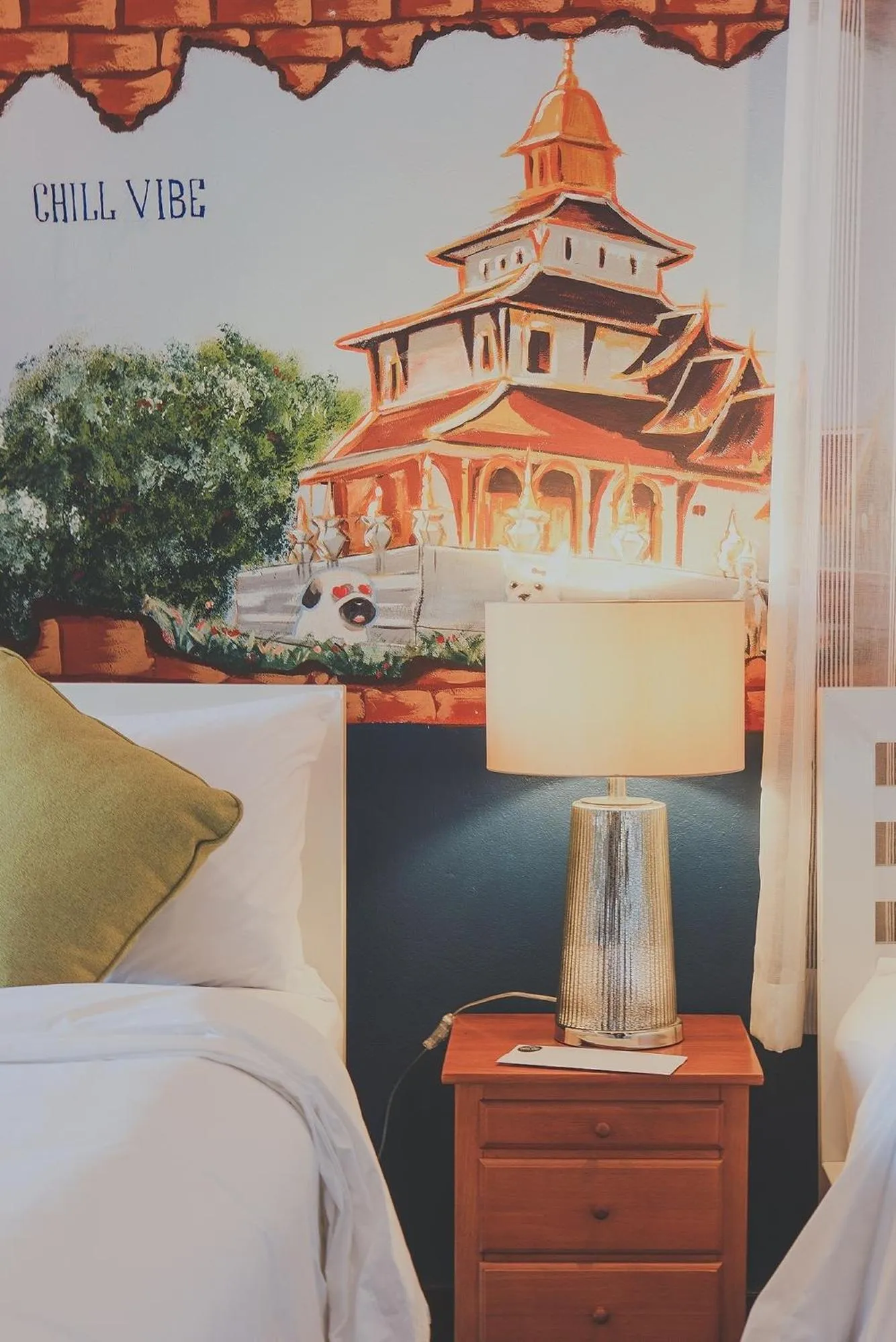 Decorative detail in Chill Vibe Hostel