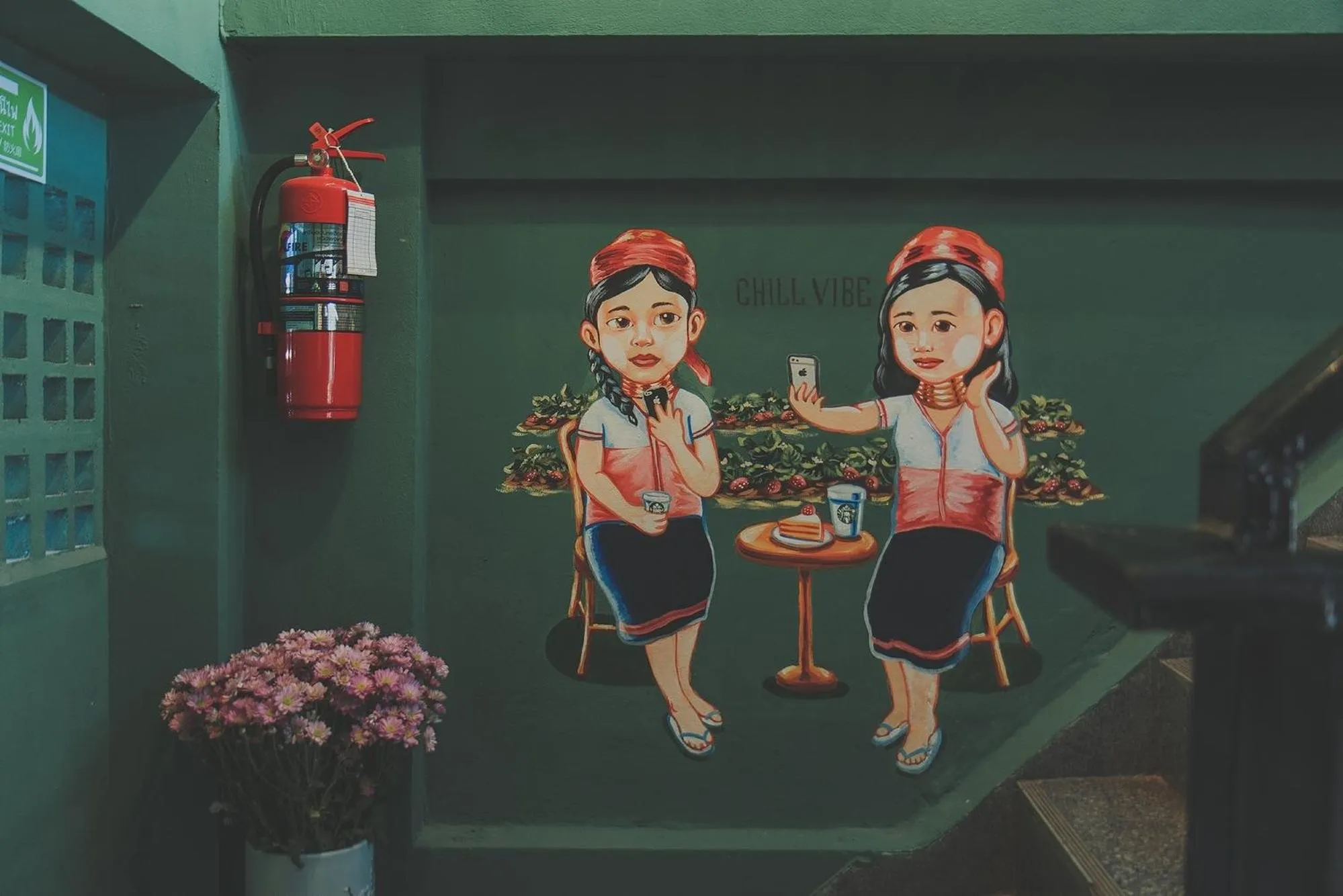 Decorative detail in Chill Vibe Hostel