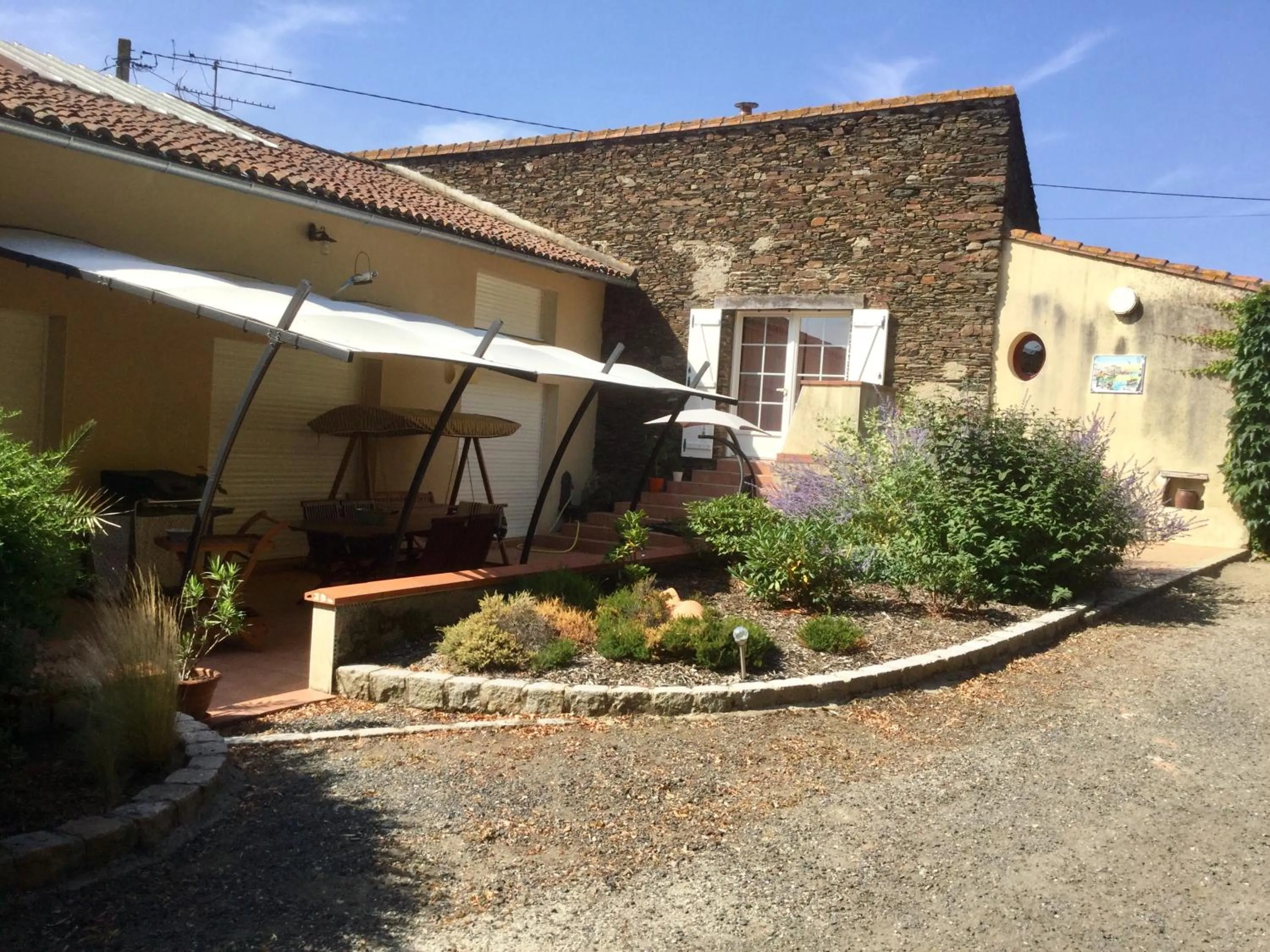 Patio in Chambre d’hôtes à Vallet