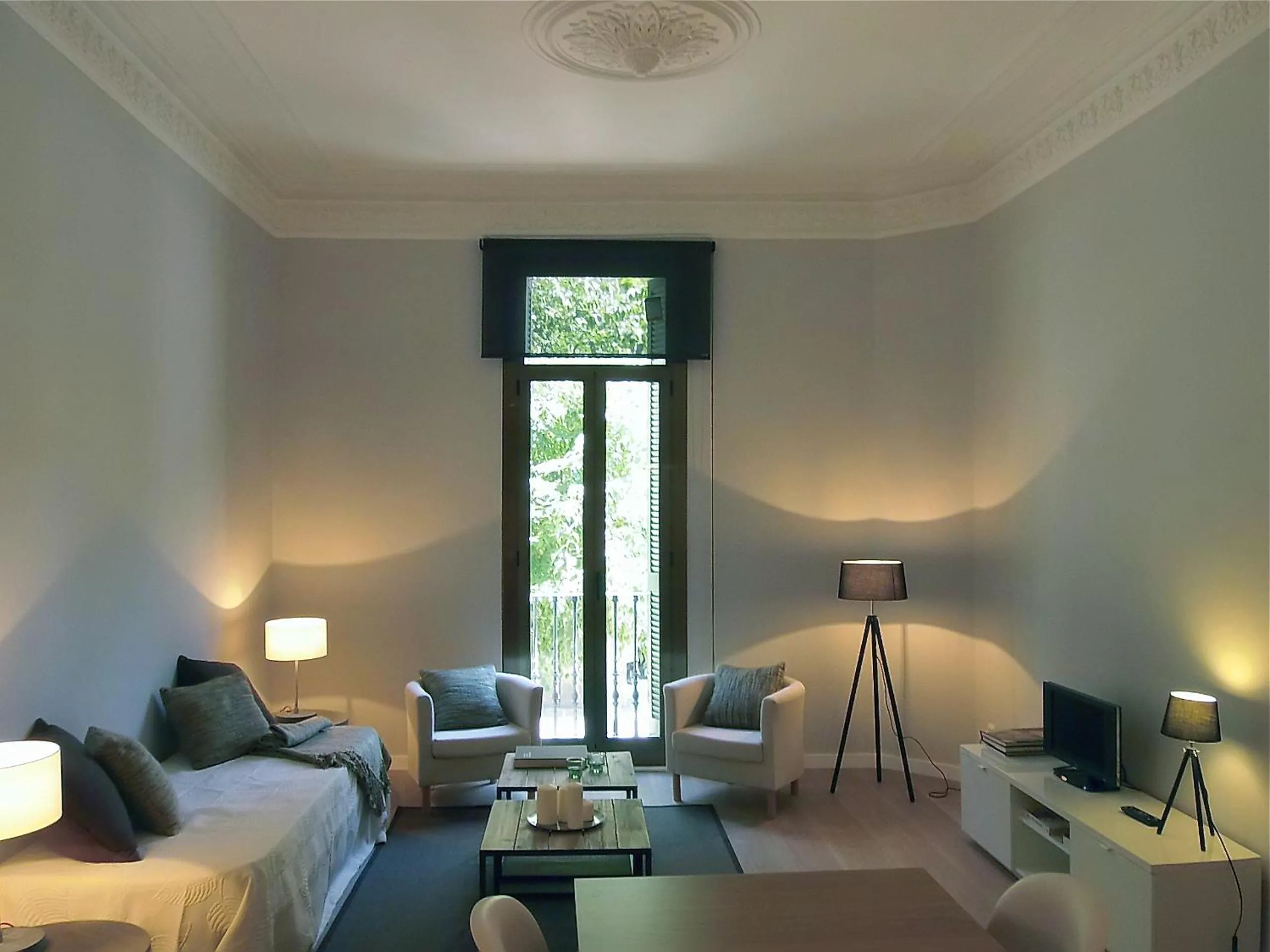Living room in 555 Apartments BCN