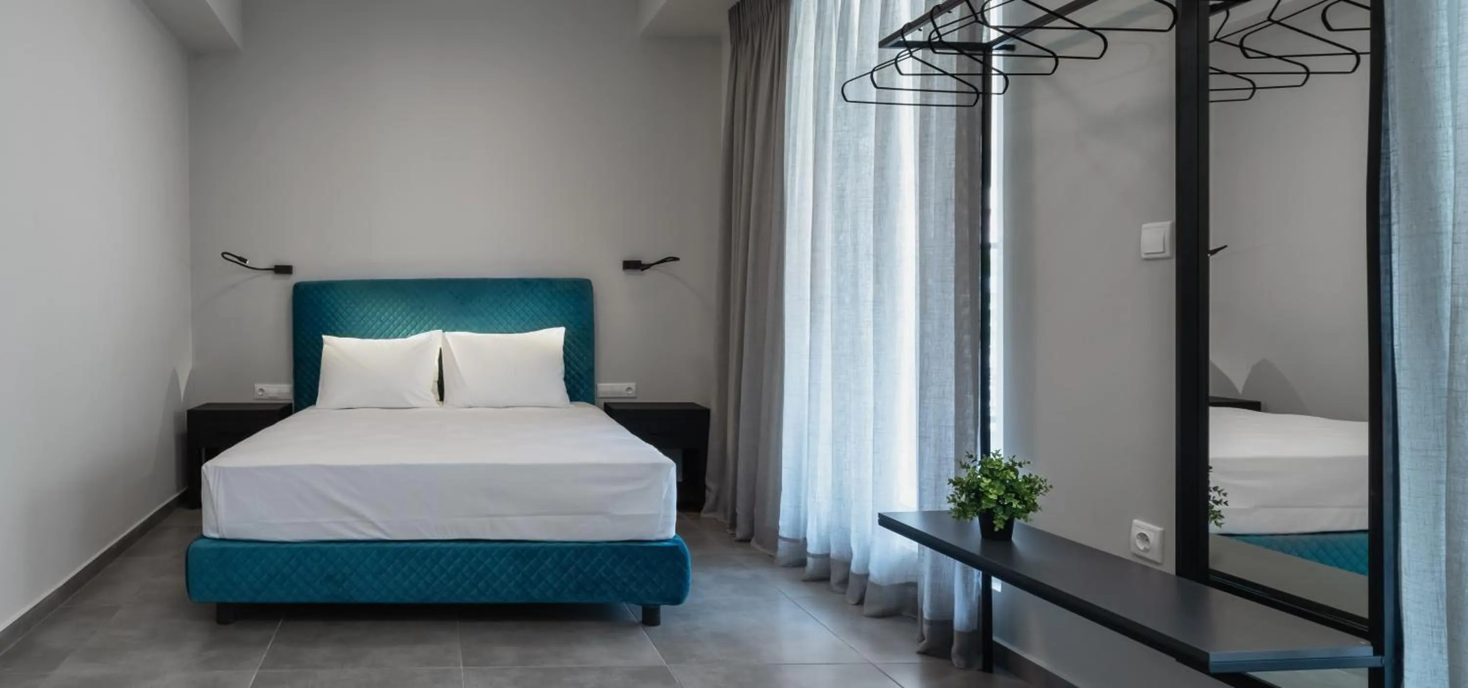 Bed in Ermou Athens City Center Apartment