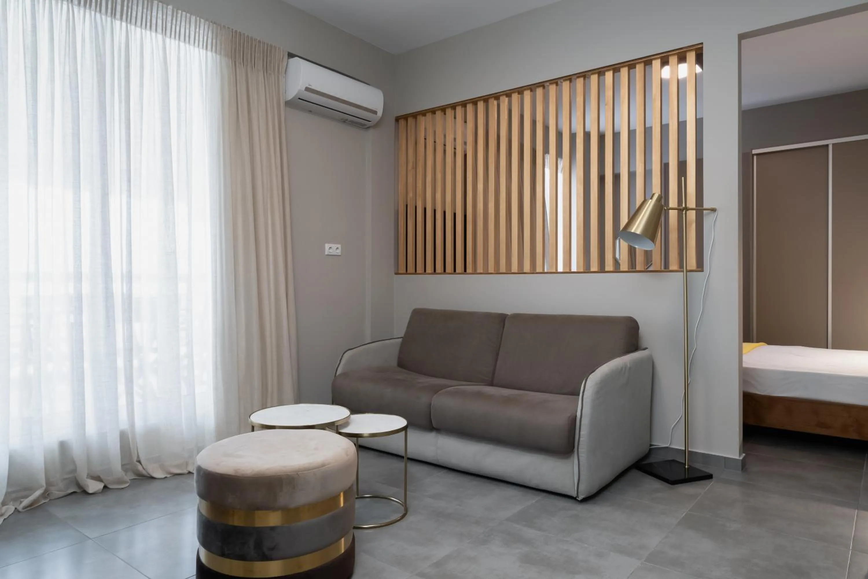 Bed in Ermou Athens City Center Apartment