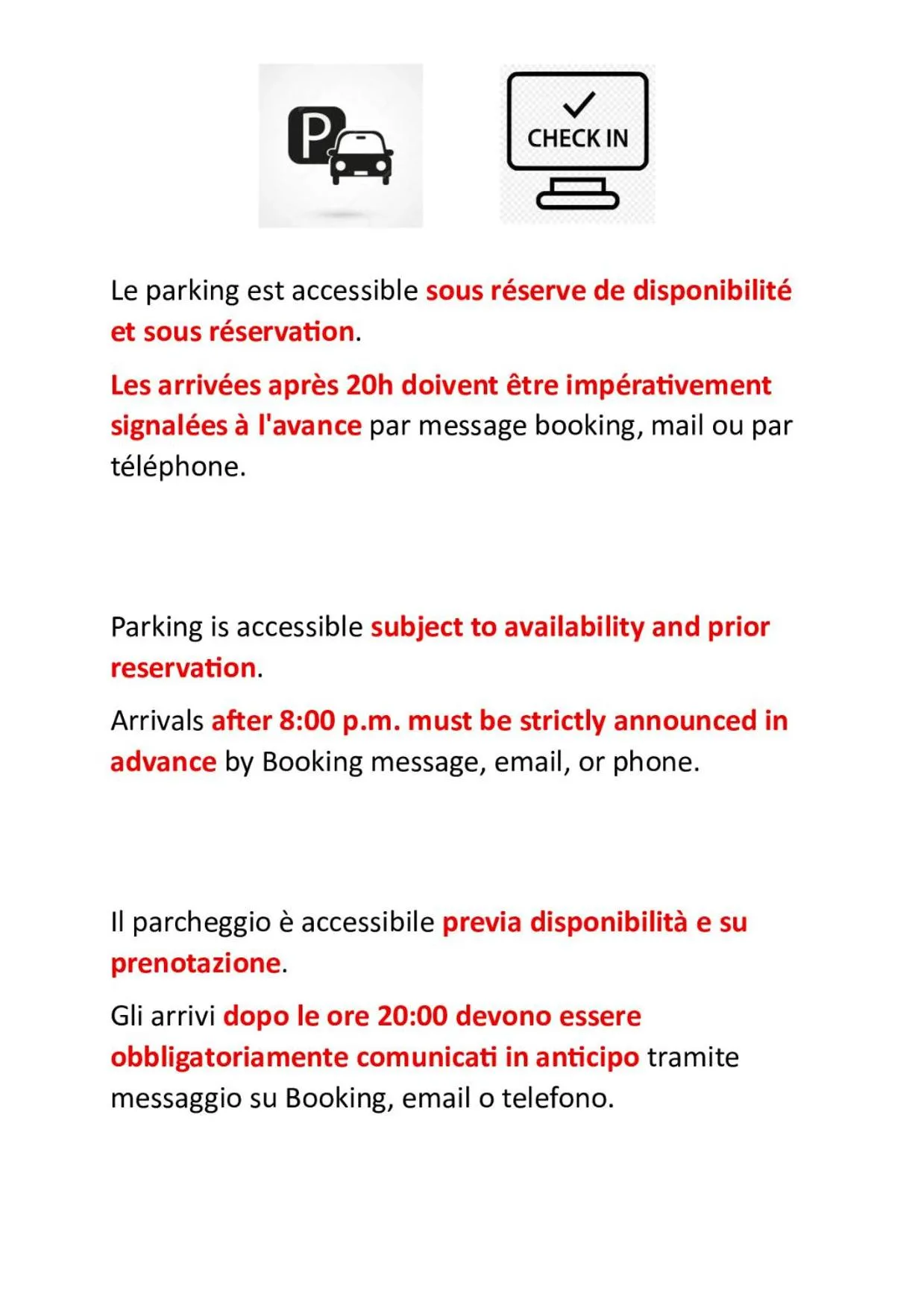 Parking in Hotel Espadon bleu