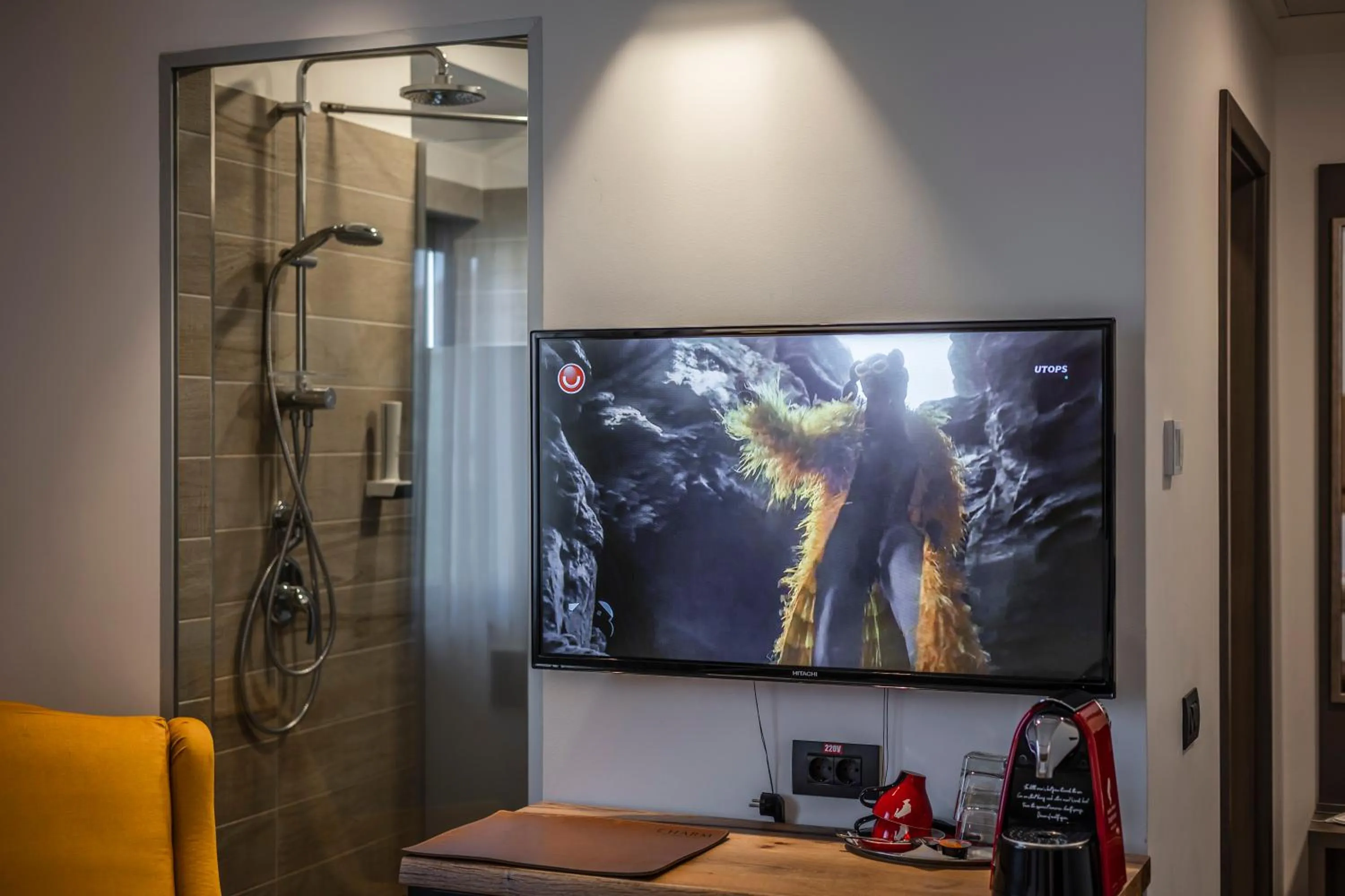 Shower in Charm Boutique Hotel