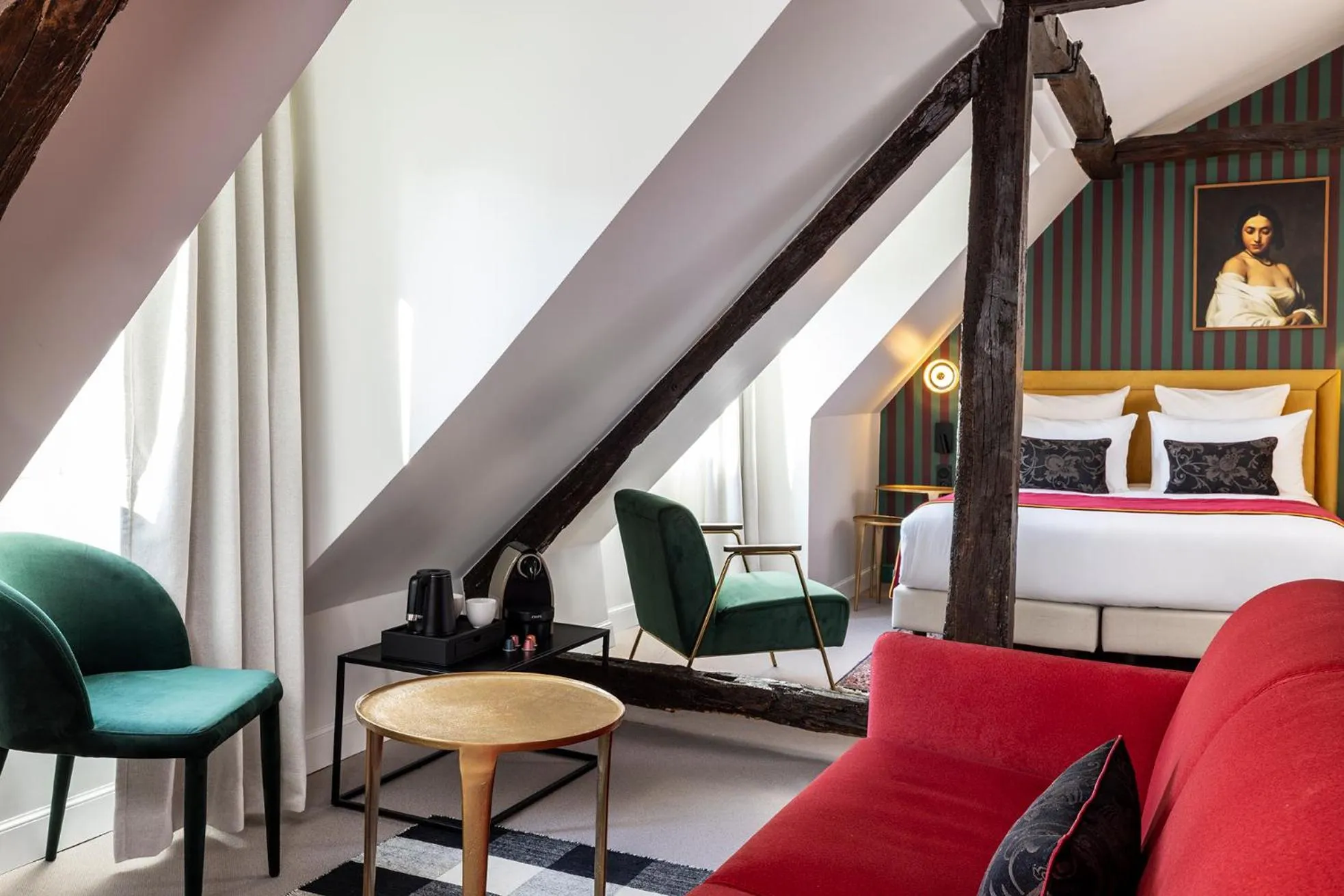 Bedroom, Bed in Hotel Louis II