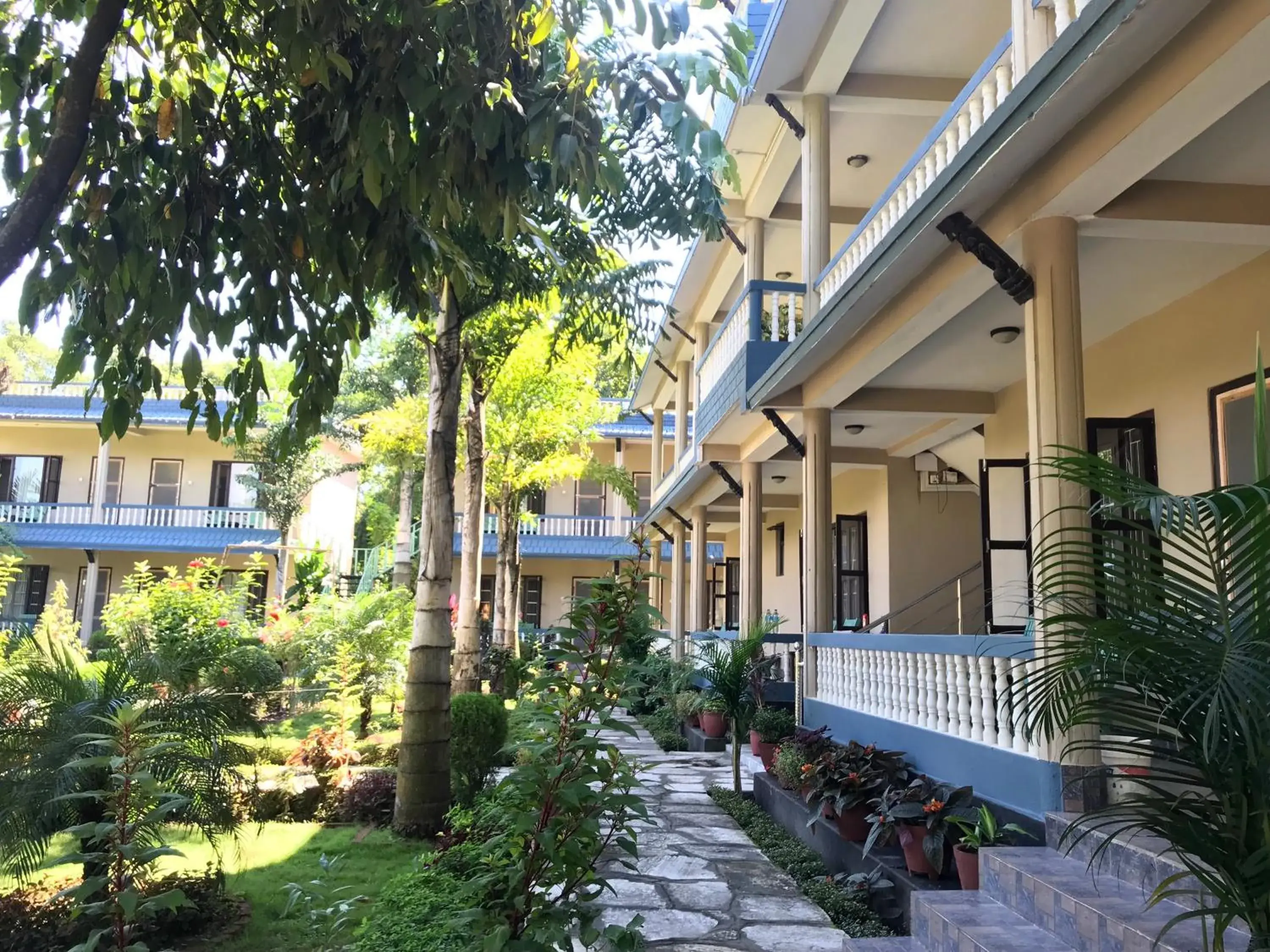 Property building in Chitwan Village Resort Property building in Chitwan Village Resort