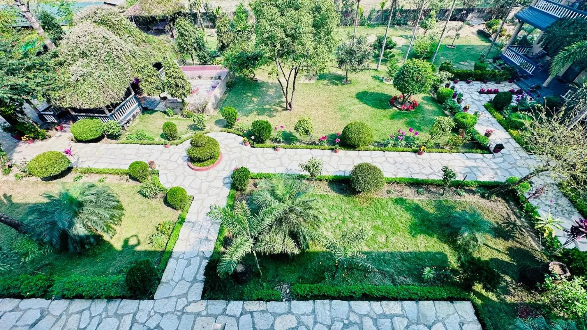 Garden view in Chitwan Village Resort Garden view in Chitwan Village Resort