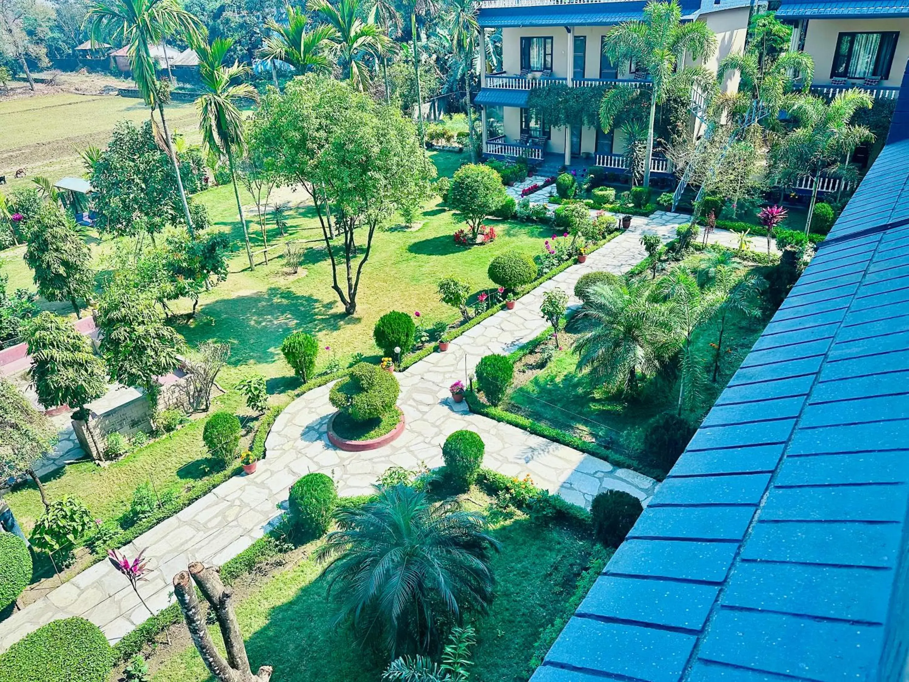 Garden view in Chitwan Village Resort Garden view in Chitwan Village Resort