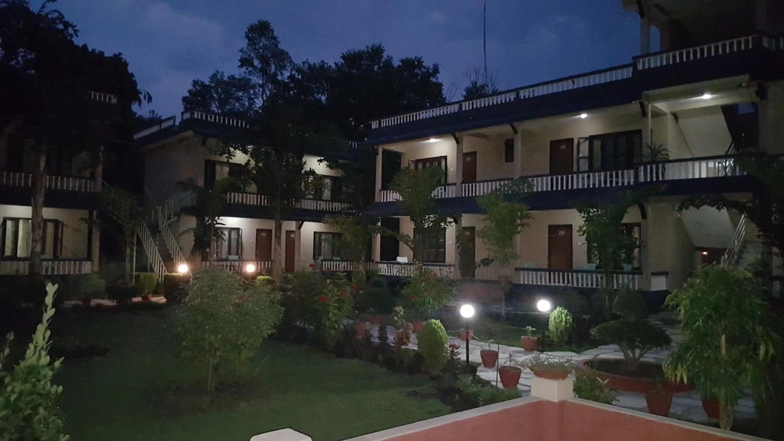 Sunset in Chitwan Village Resort