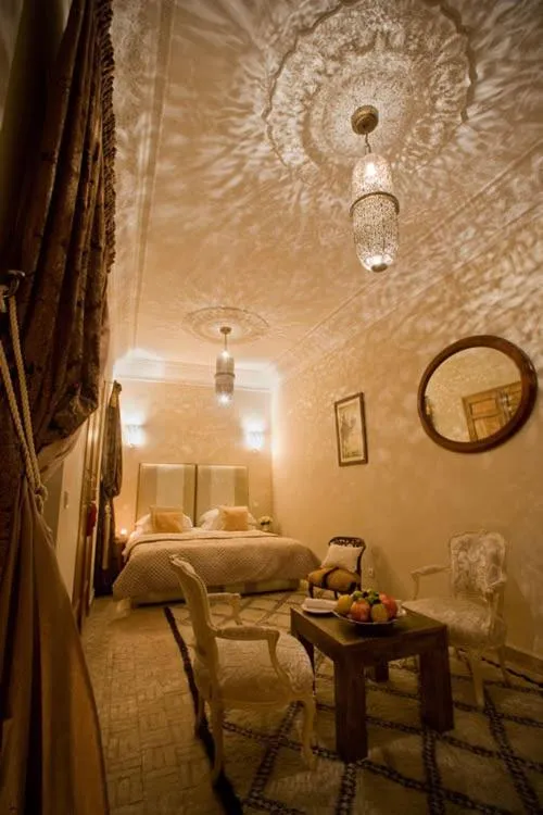 Bed in Riad Zamzam