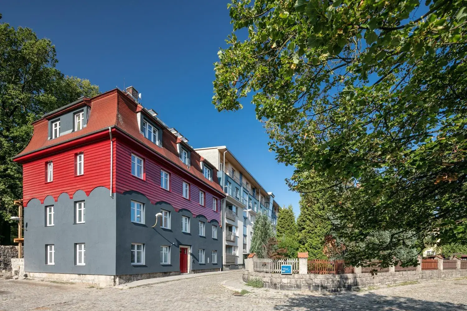 Property building in Pytloun Flat Hotel Property building in Pytloun Flat Hotel