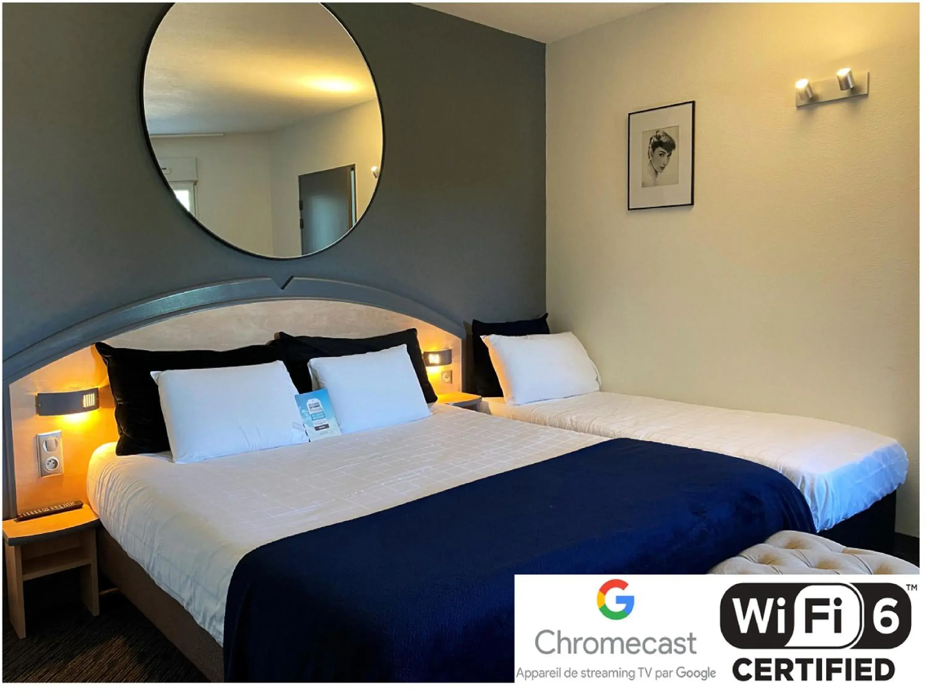 Bed in Hôtel Kyriad Brive Ouest Bed in Hôtel Kyriad Brive Ouest