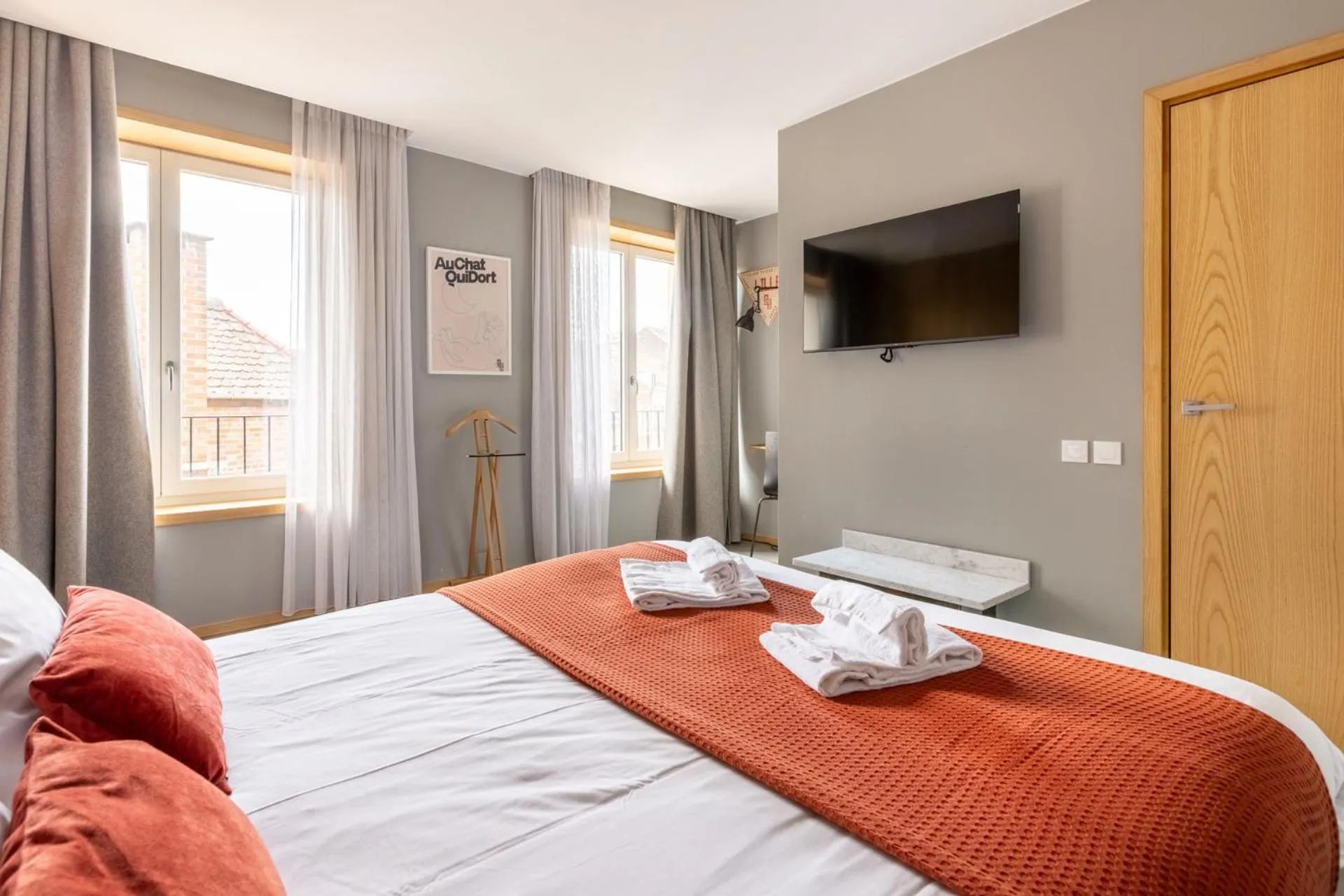 Bedroom, Bed in Au Chat Qui Dort Lille - Thiers