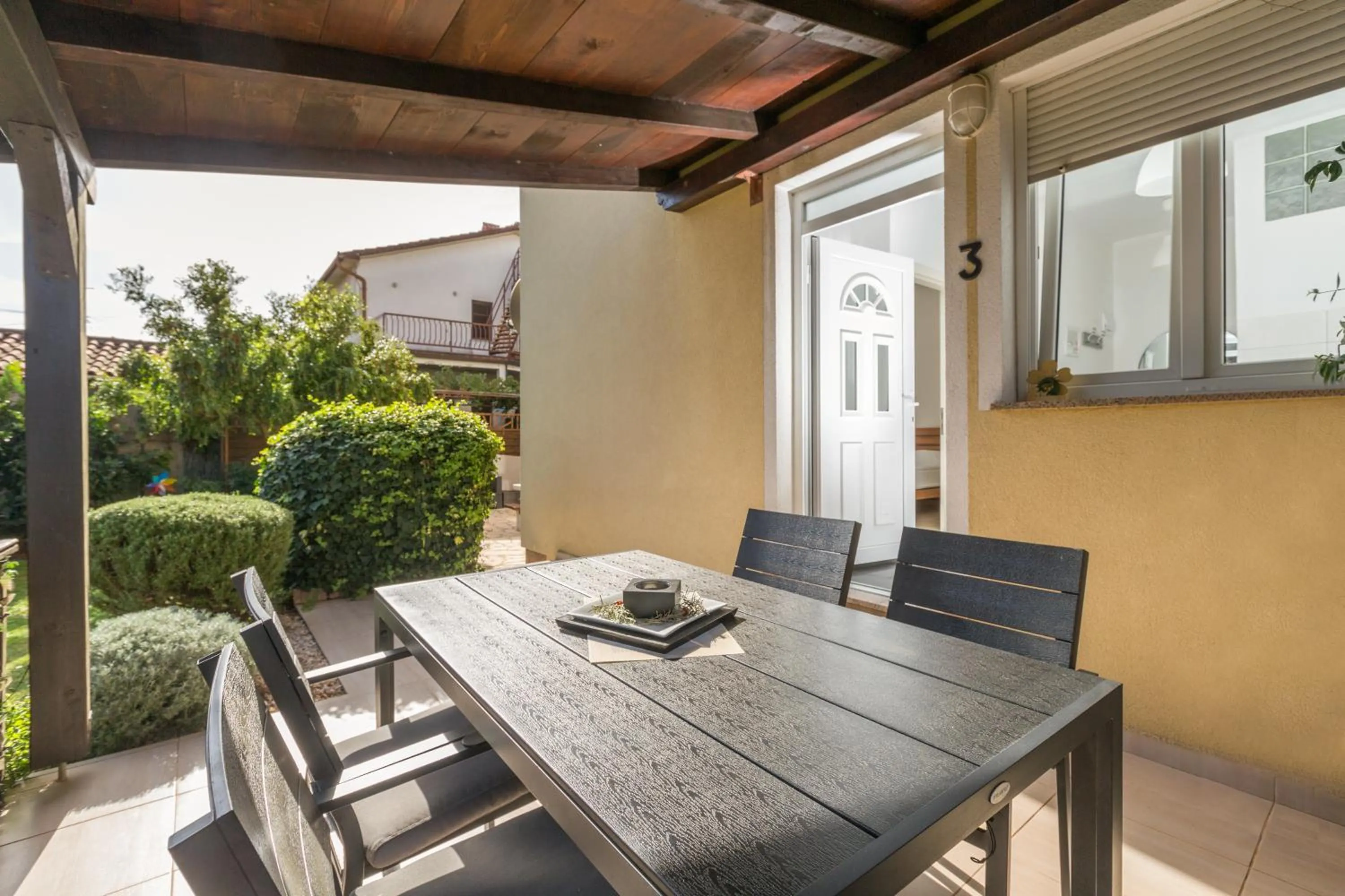 Balcony/Terrace in Trbović Apartments Peaceful stay with Free Parking, Pet-Friendly, and Bike Storage in Umag