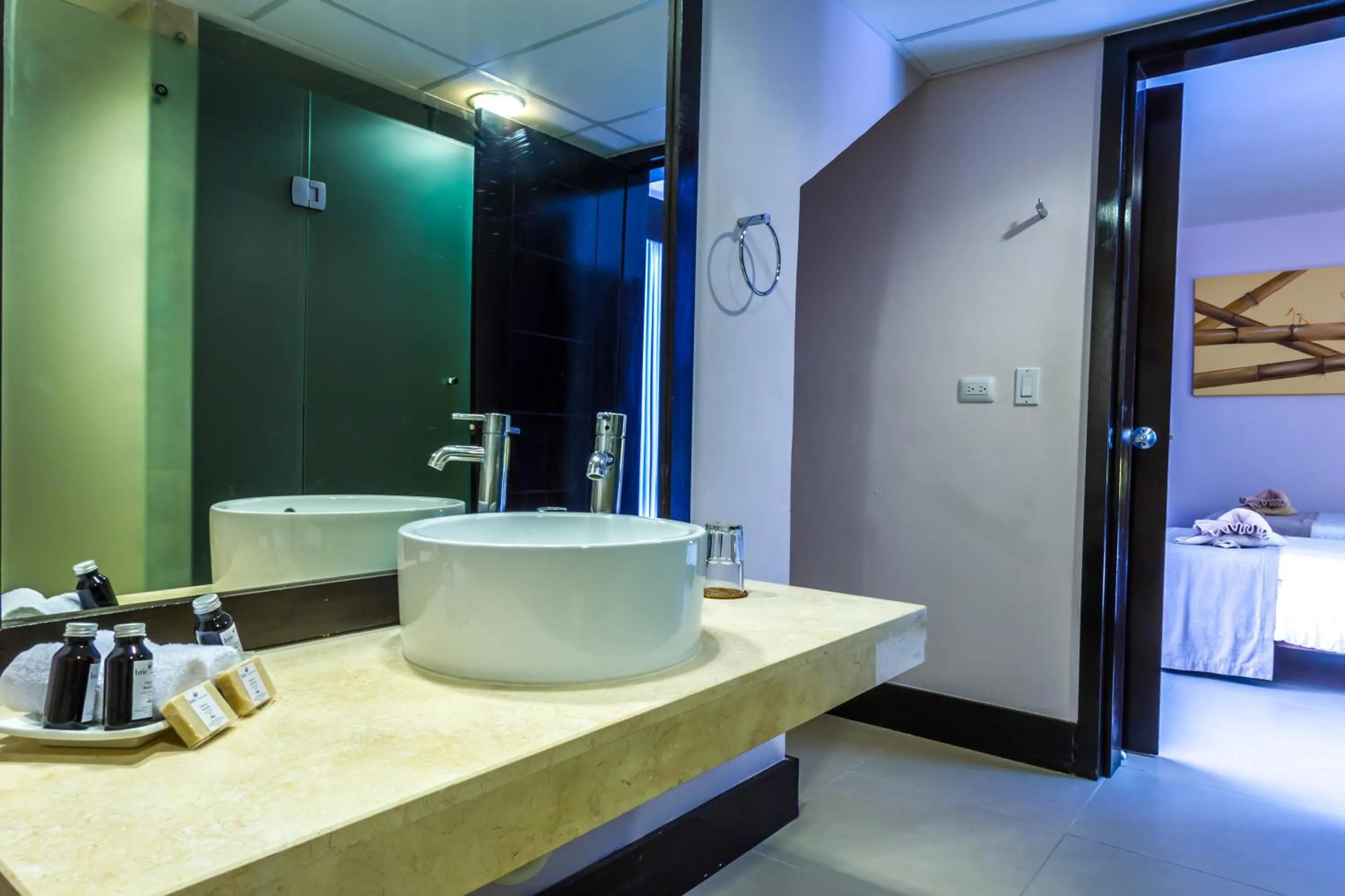 Bathroom, Bed in Aldea Beachside Condo by BVR