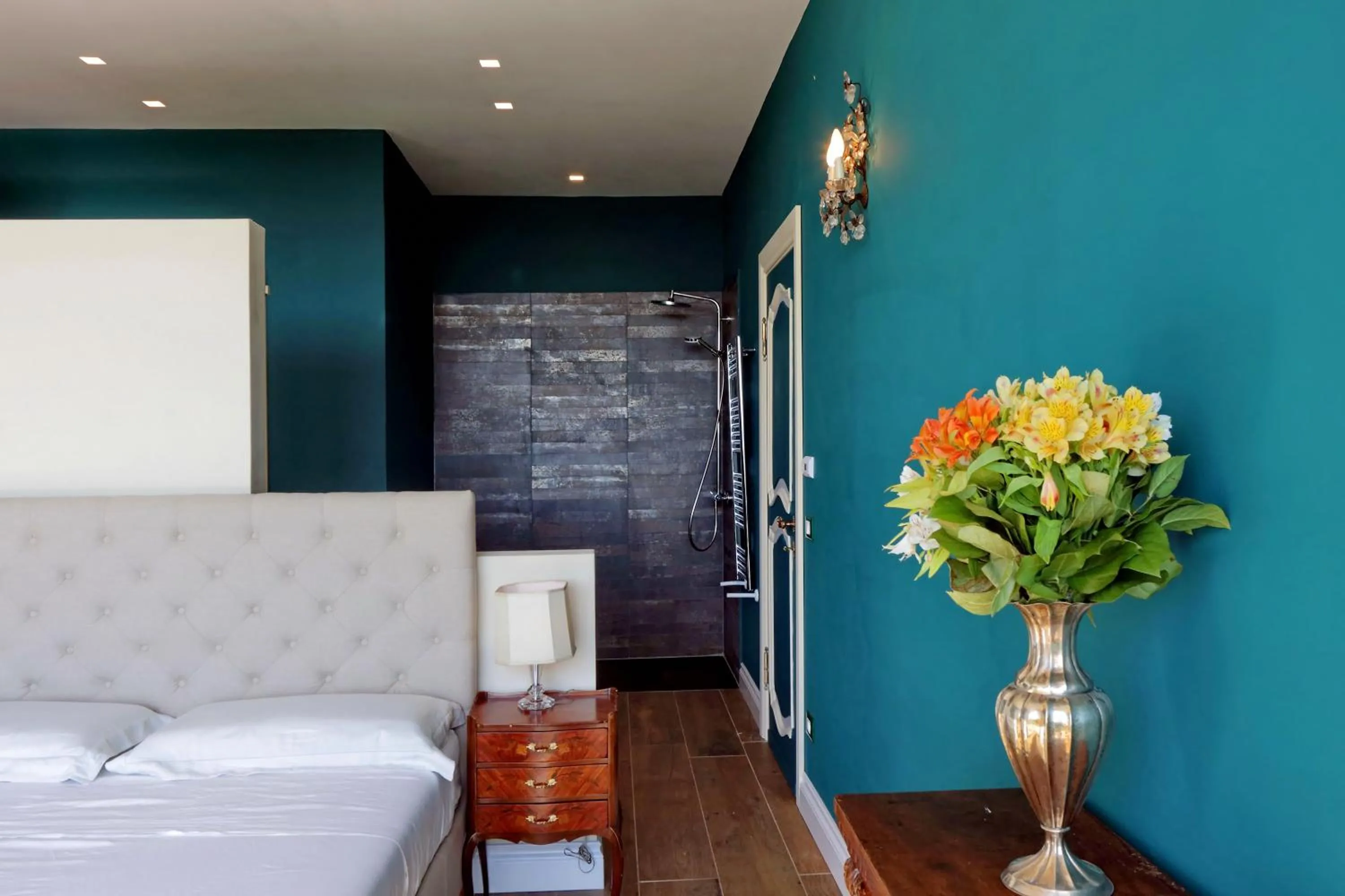 Shower, Bed in Tenuta Lisetta