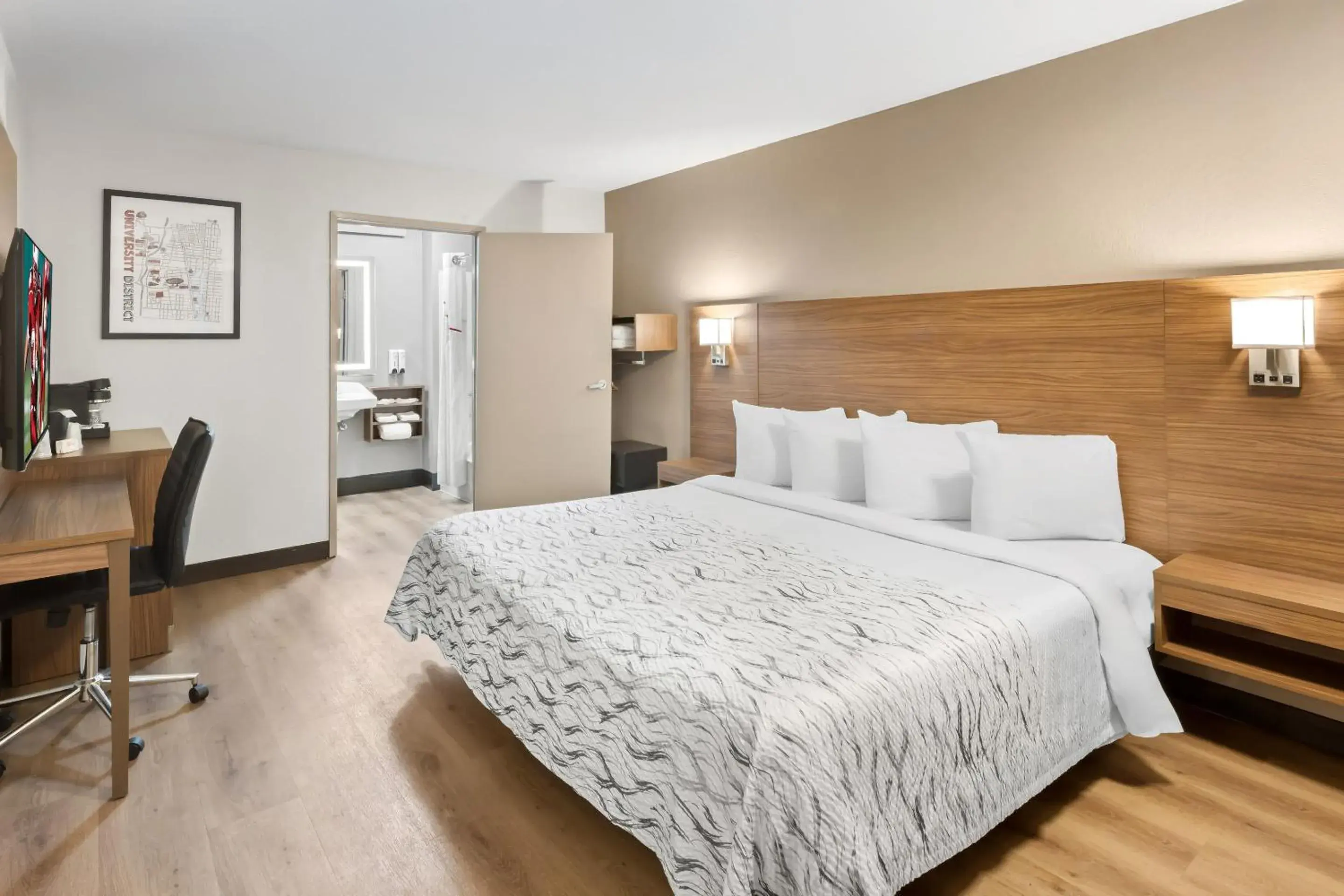 Photo of the whole room, Bed in Red Roof Inn PLUS+ Columbus-Ohio State University OSU Photo of the whole room, Bed in Red Roof Inn PLUS+ Columbus-Ohio State University OSU