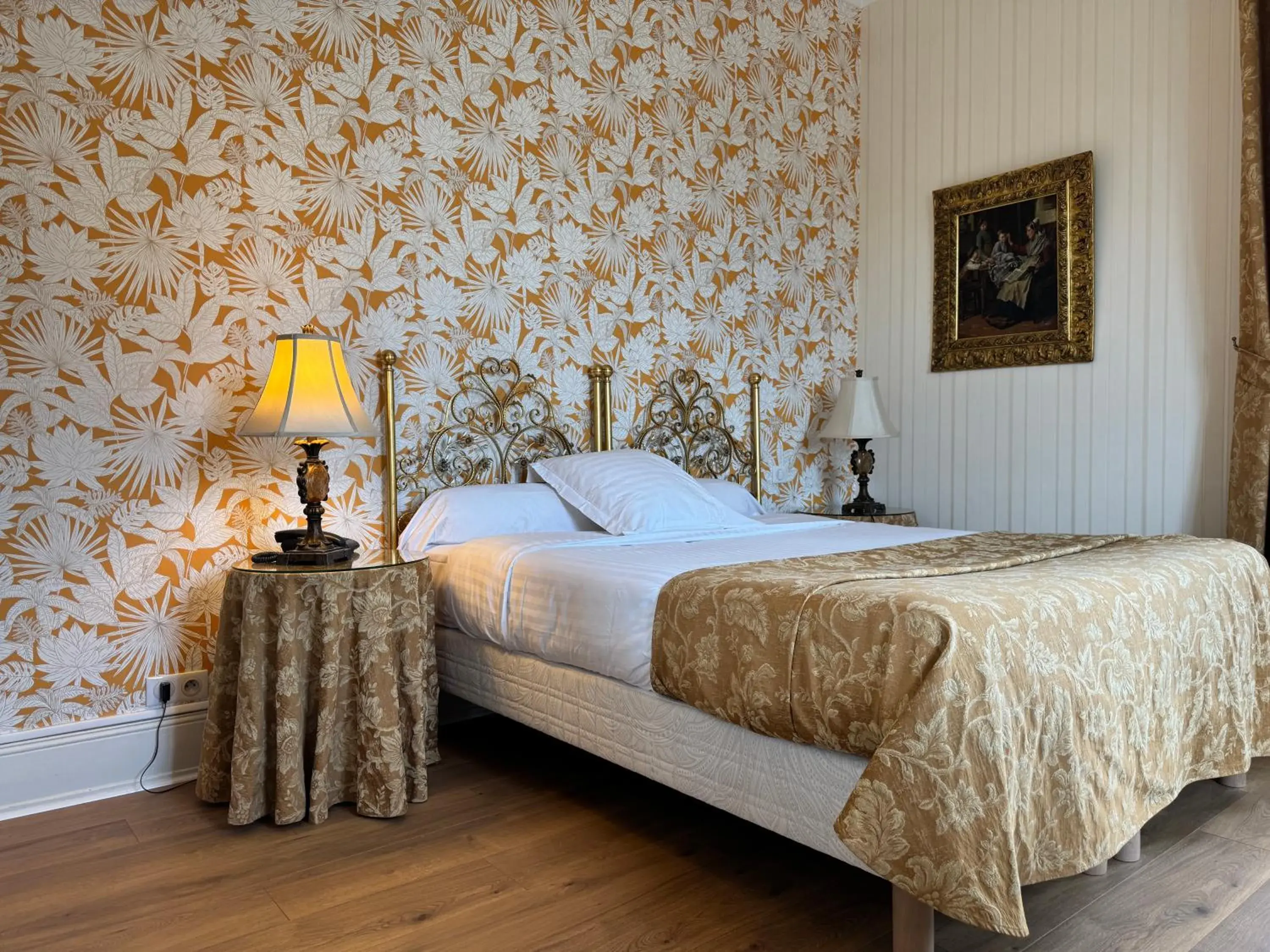 Bed in Hotel Restaurant Du Parc Bed in Hotel Restaurant Du Parc