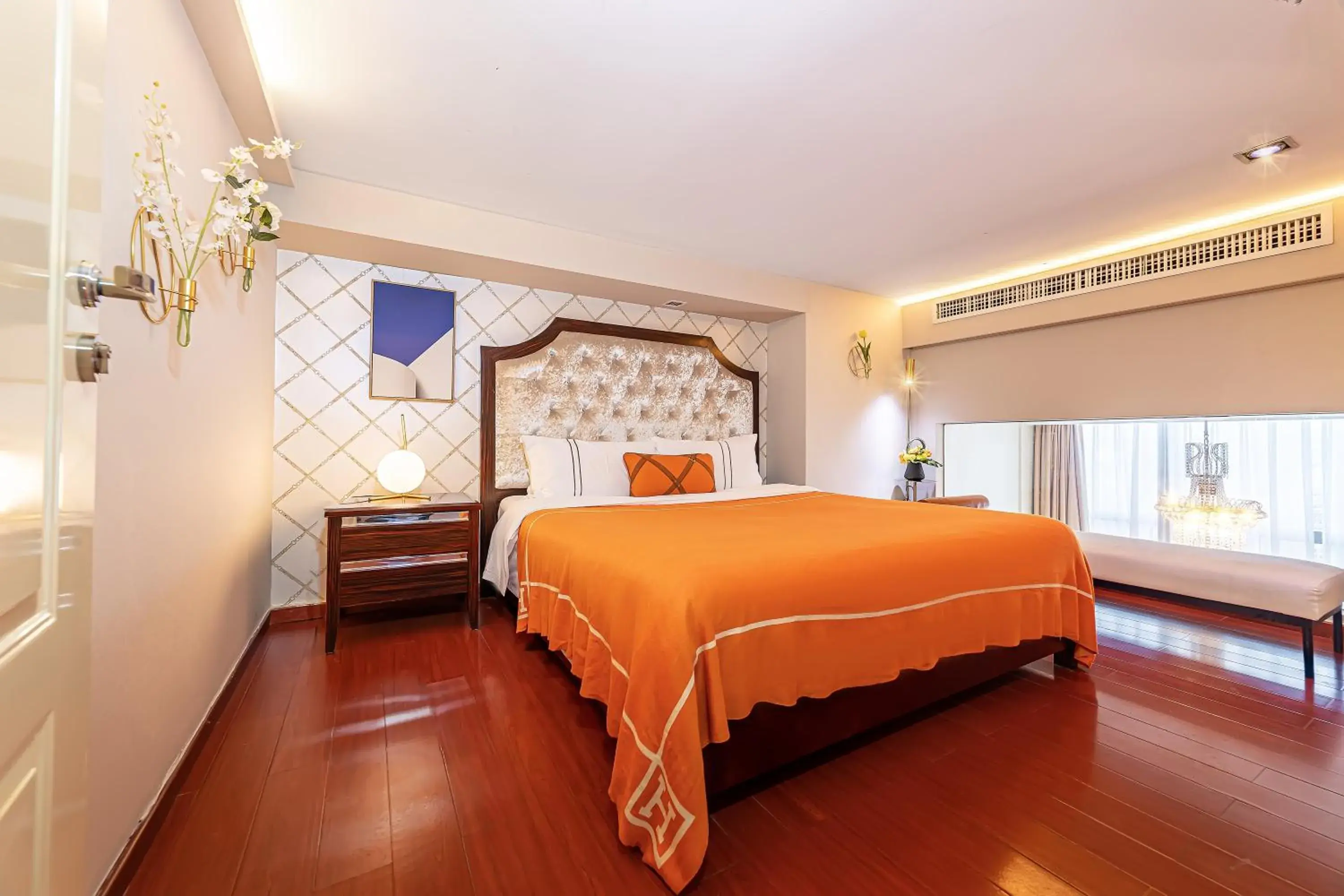 Bedroom, Bed in WAIFIDEN Guangzhou Grand View Golden Palace Apartment Bedroom, Bed in WAIFIDEN Guangzhou Grand View Golden Palace Apartment