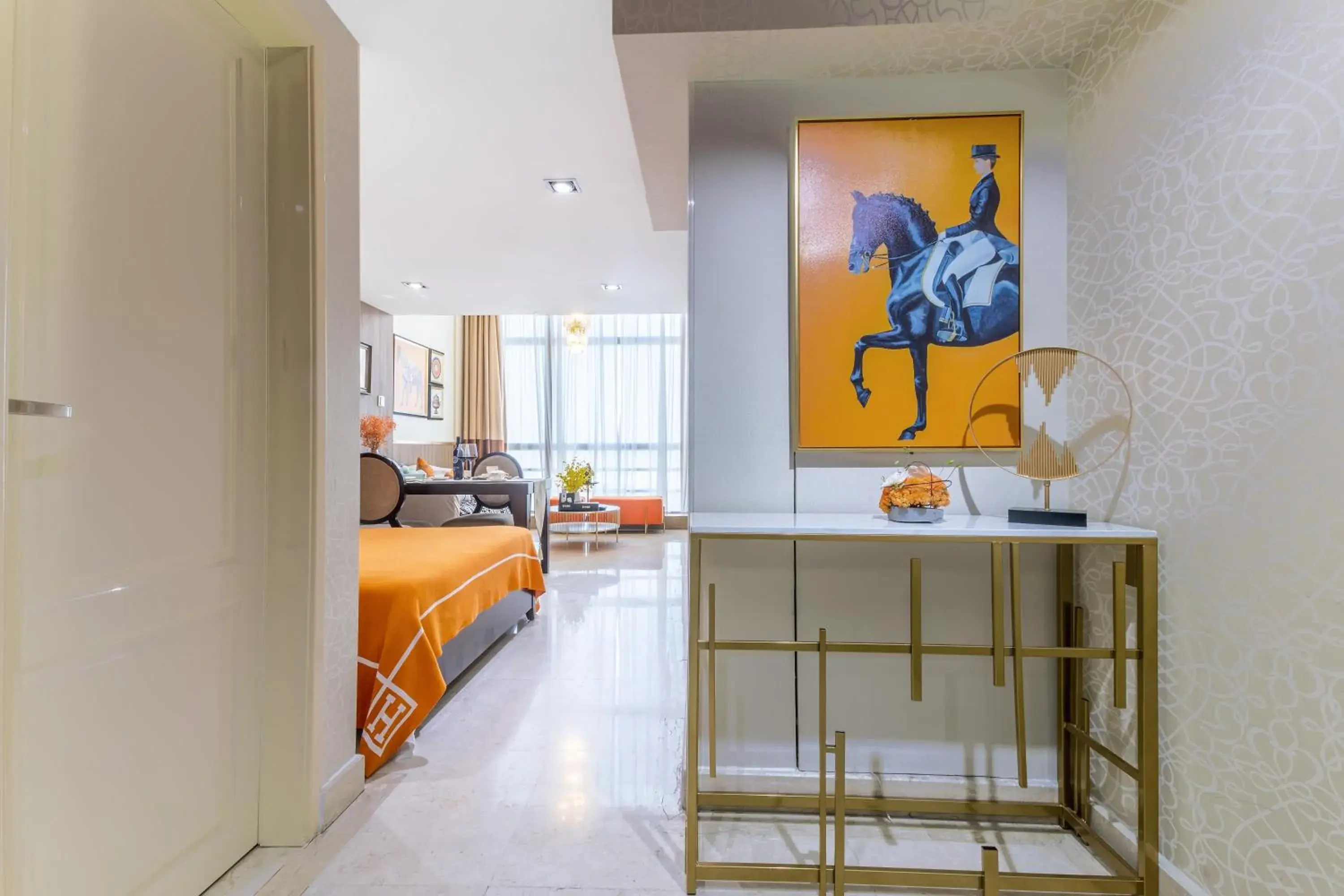 Bedroom, Bed in WAIFIDEN Guangzhou Grand View Golden Palace Apartment Bedroom, Bed in WAIFIDEN Guangzhou Grand View Golden Palace Apartment