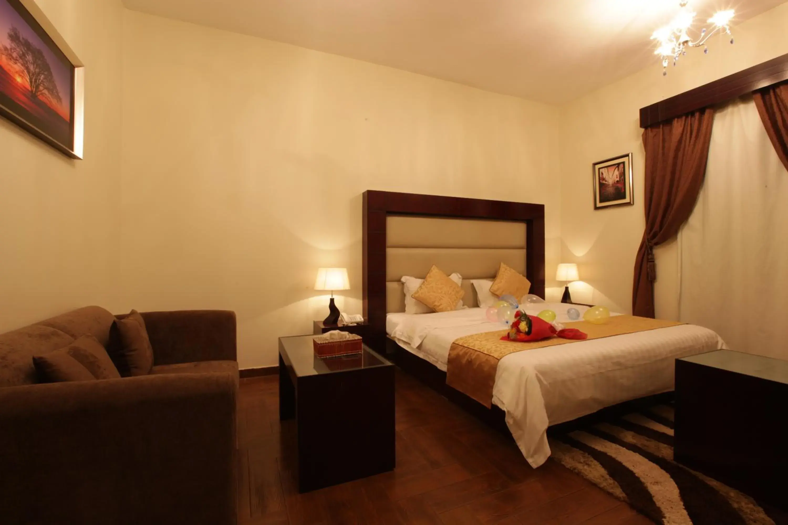 Bedroom in Taleen Serviced Apartments AlSulaimanyah Bedroom in Taleen Serviced Apartments AlSulaimanyah