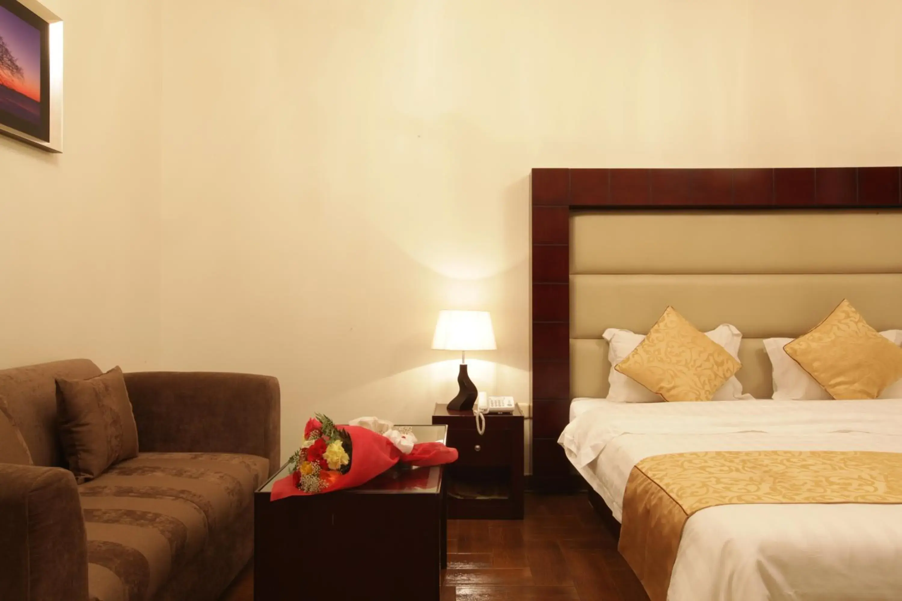 Bedroom in Taleen Serviced Apartments AlSulaimanyah Bedroom in Taleen Serviced Apartments AlSulaimanyah