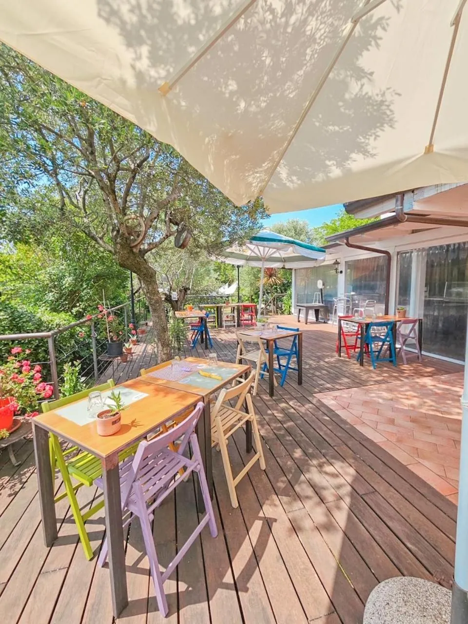 Patio in Ennesima Osteria con Alloggio - Bike Hotel