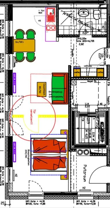 Floor plan in Aparthotel Oberfeld West München, Selbstversorgerhotel
