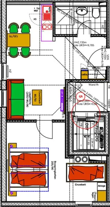 Floor plan in Aparthotel Oberfeld West München, Selbstversorgerhotel