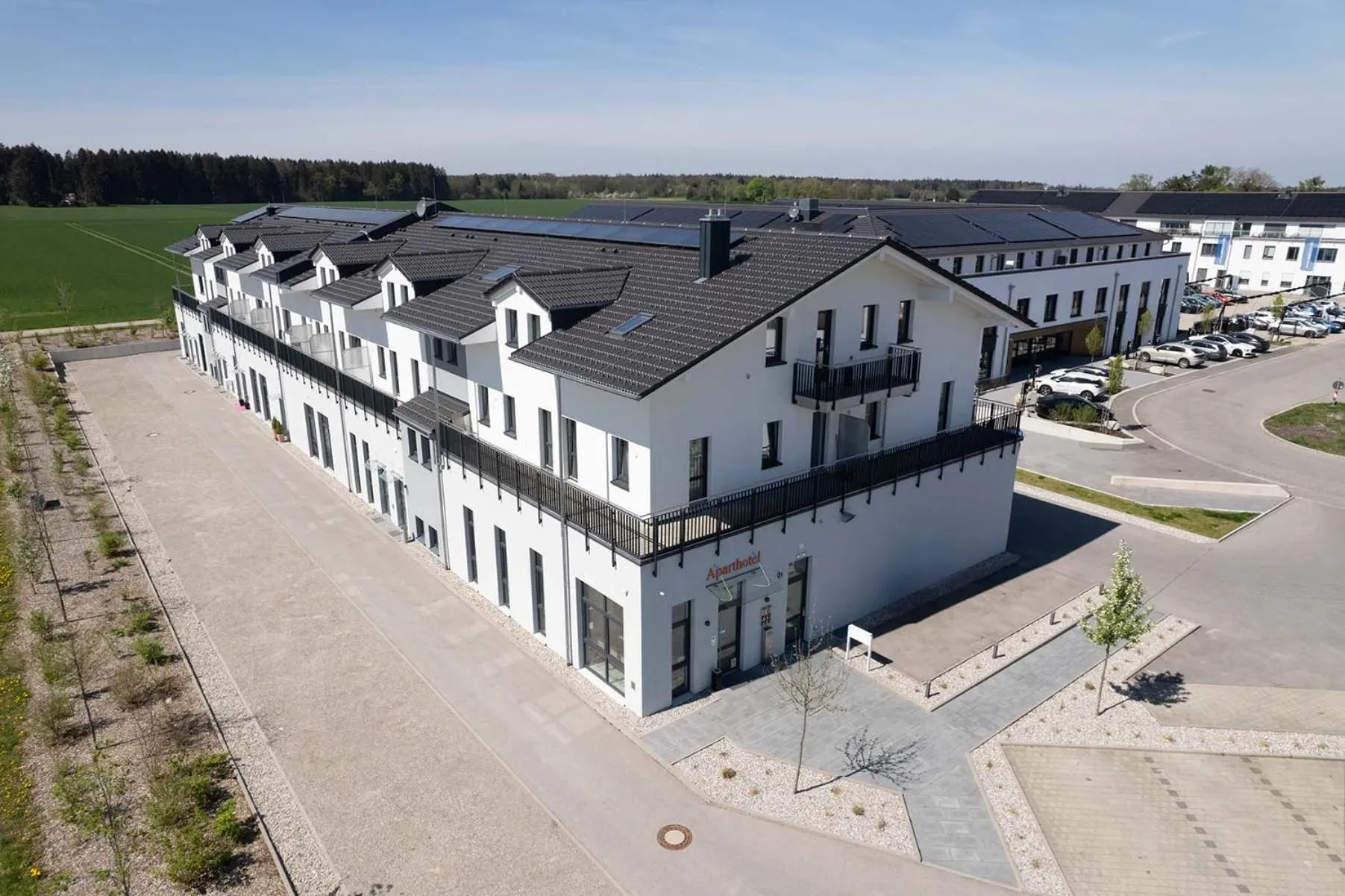 Property building in Aparthotel Oberfeld West München, Selbstversorgerhotel