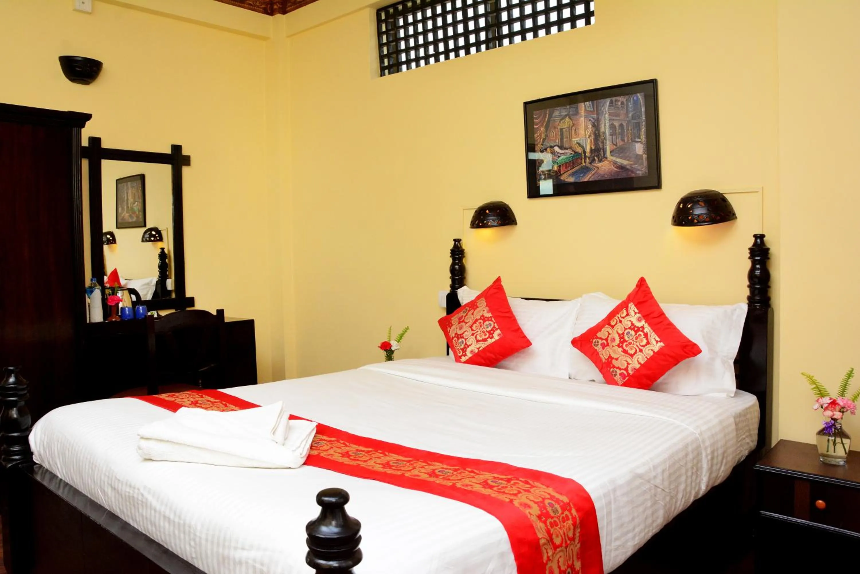 Bed in Dream Nepal Hotel and Apartment