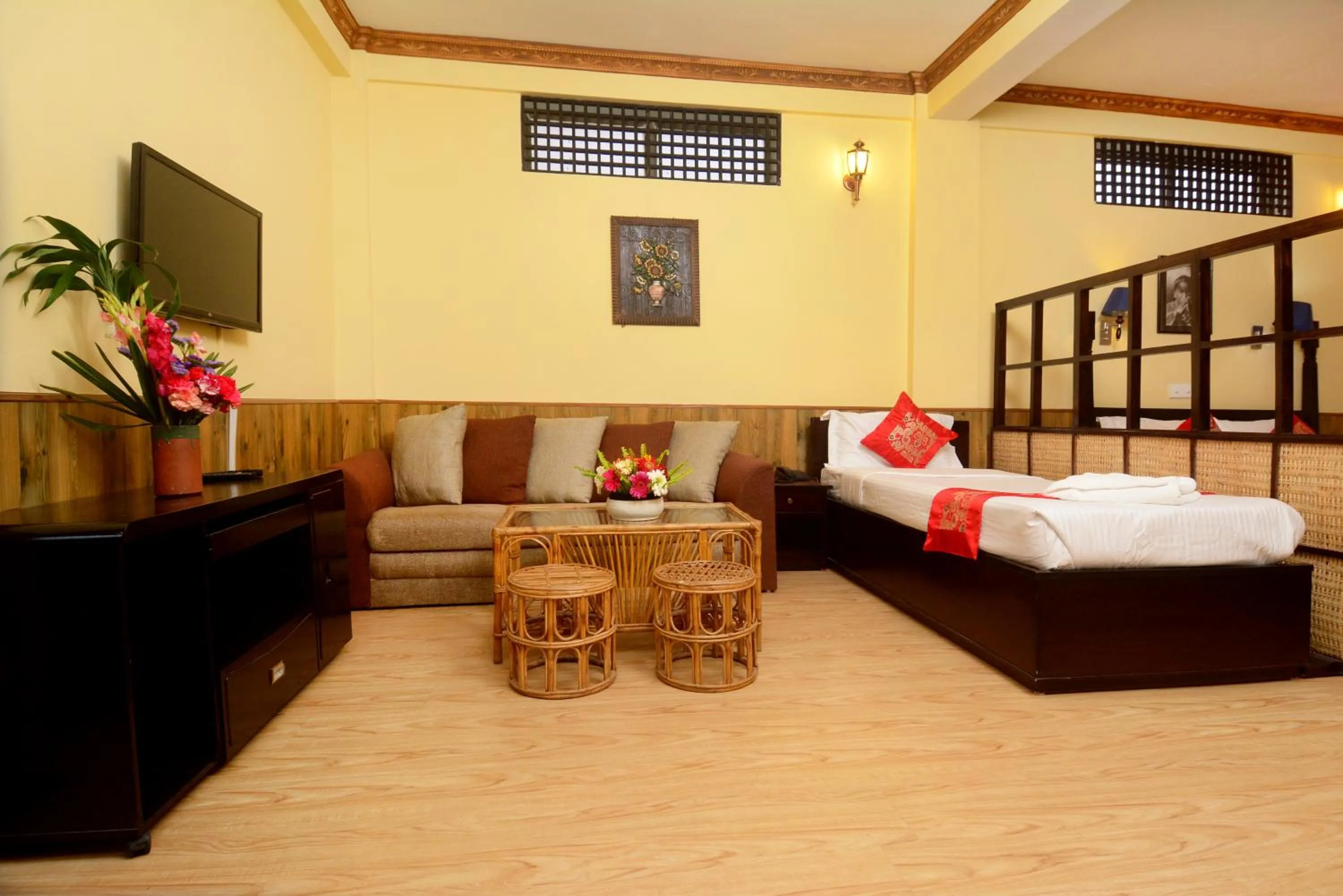 Bed in Dream Nepal Hotel and Apartment