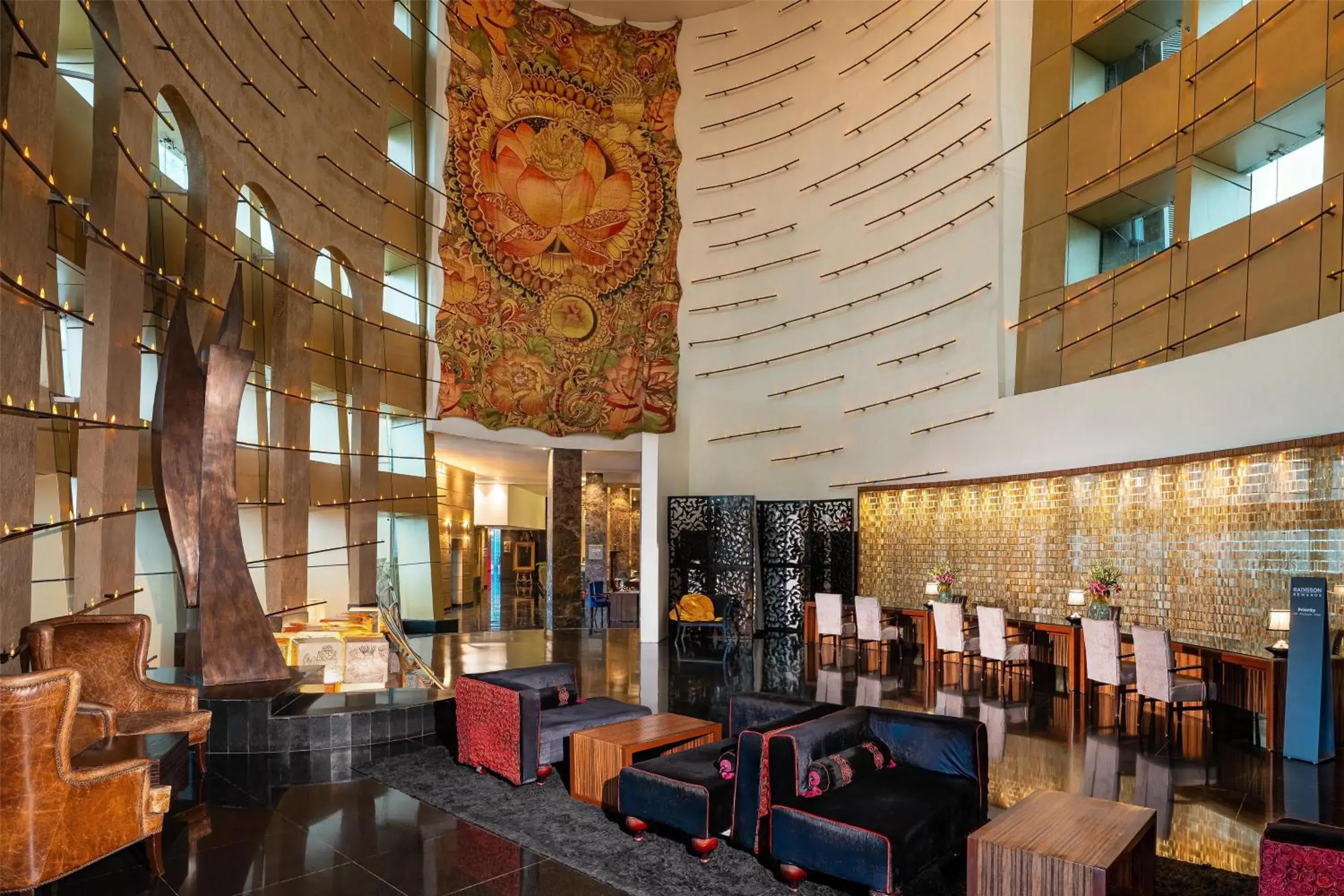 Lobby or reception in Radisson Blu Hotel MBD Ludhiana Lobby or reception in Radisson Blu Hotel MBD Ludhiana