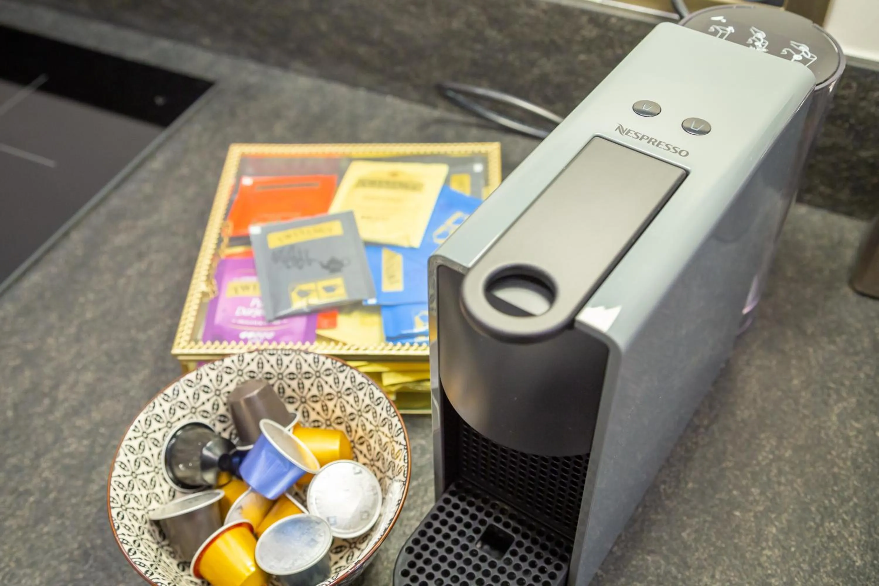 Coffee/tea facilities in Old Town House with Floor Heating & Lush Private Garden