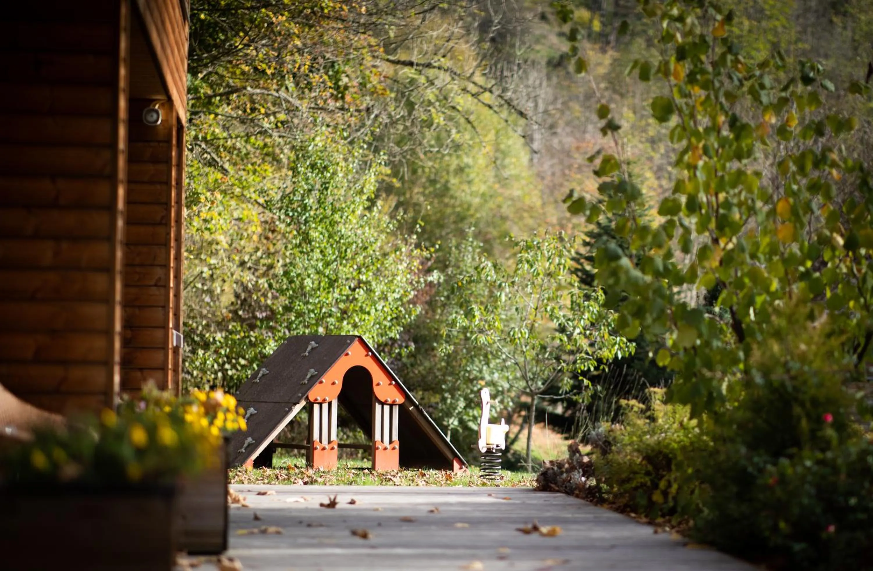 Garden in Logis Hôtel Restaurant De La Poste et SPA de Montagne