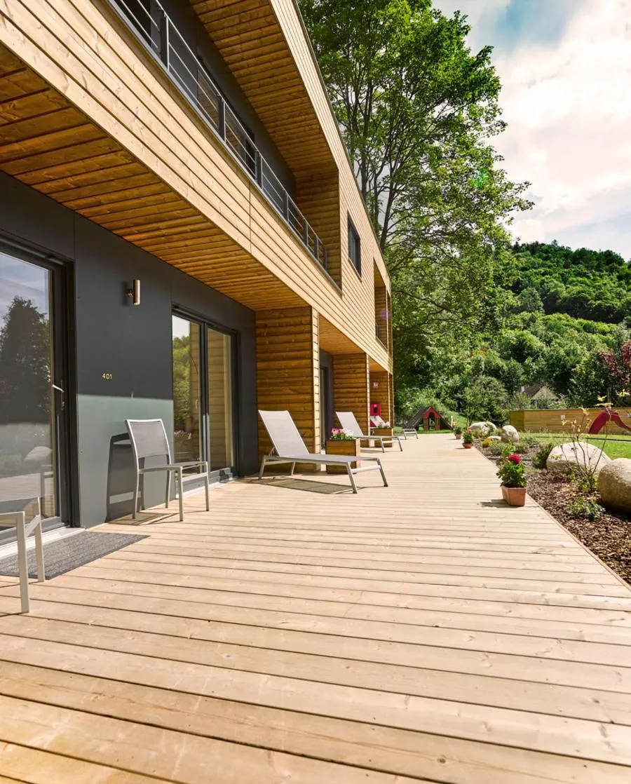 Balcony/Terrace in Logis Hôtel Restaurant De La Poste et SPA de Montagne