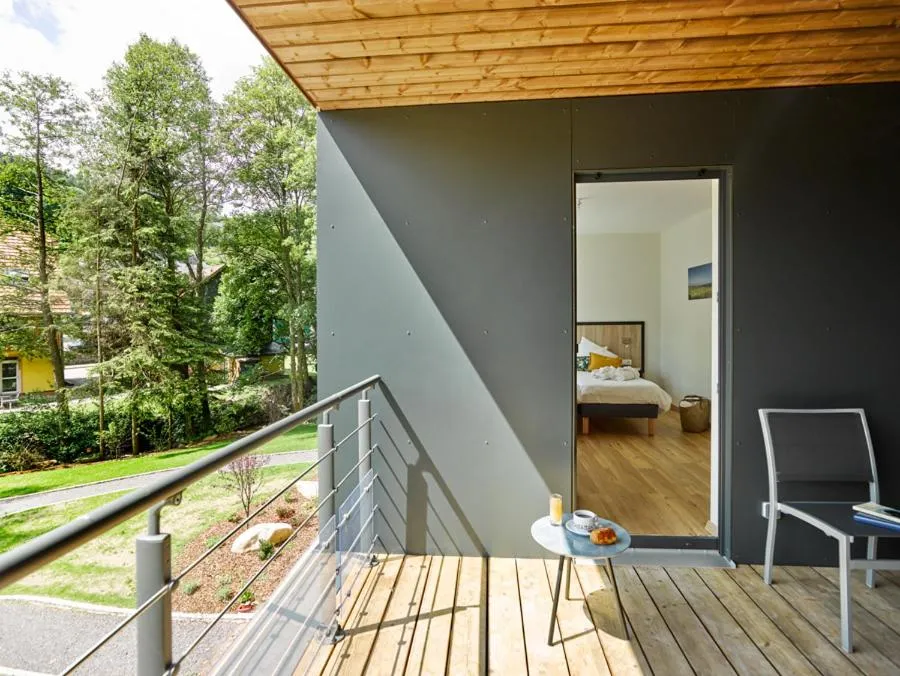 Balcony/Terrace in Logis Hôtel Restaurant De La Poste et SPA de Montagne